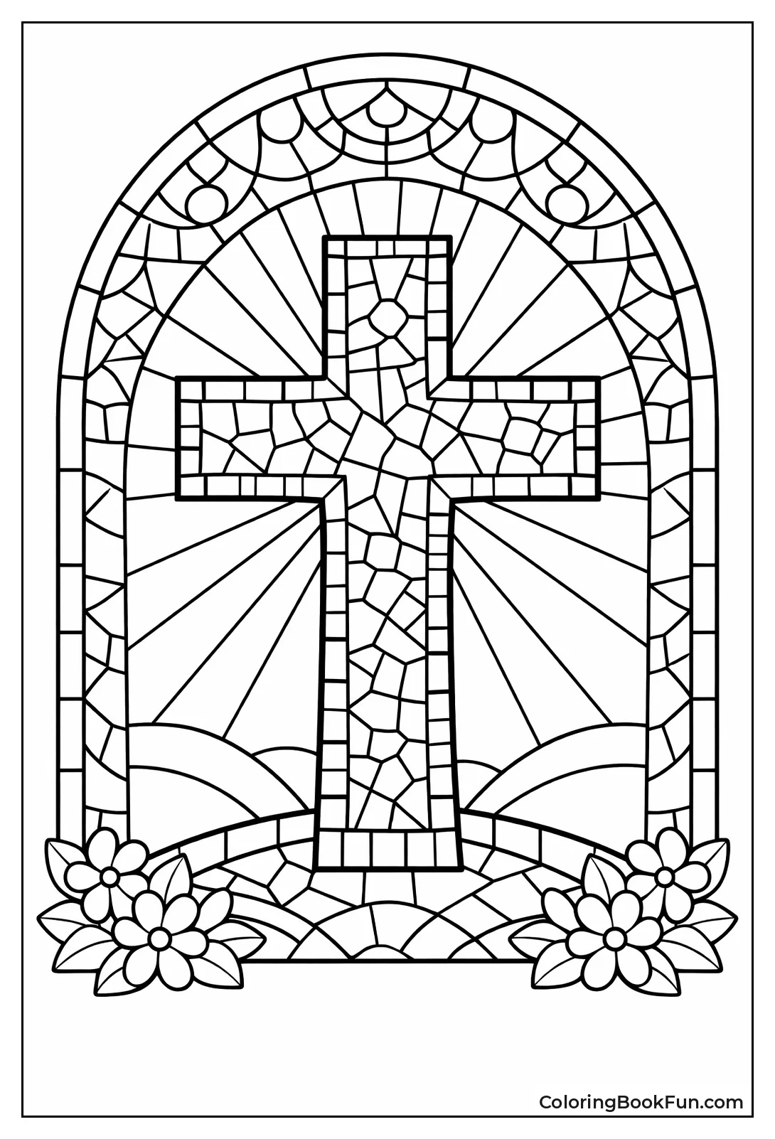Mosaic Tiles Build Cross