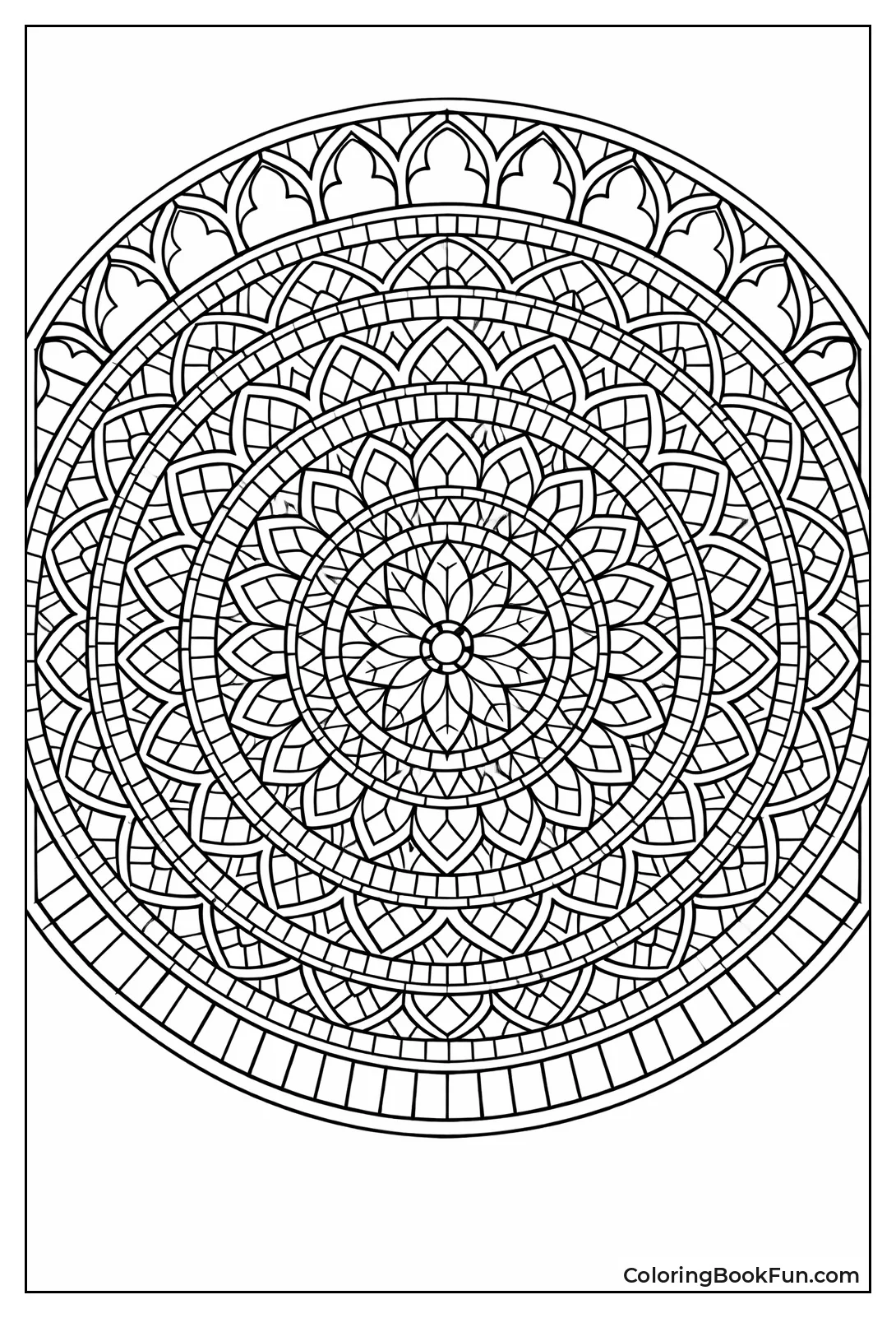 Stained Glass Mandala Window