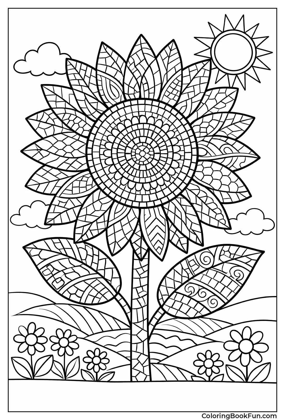 Mosaic Tile Sunflower