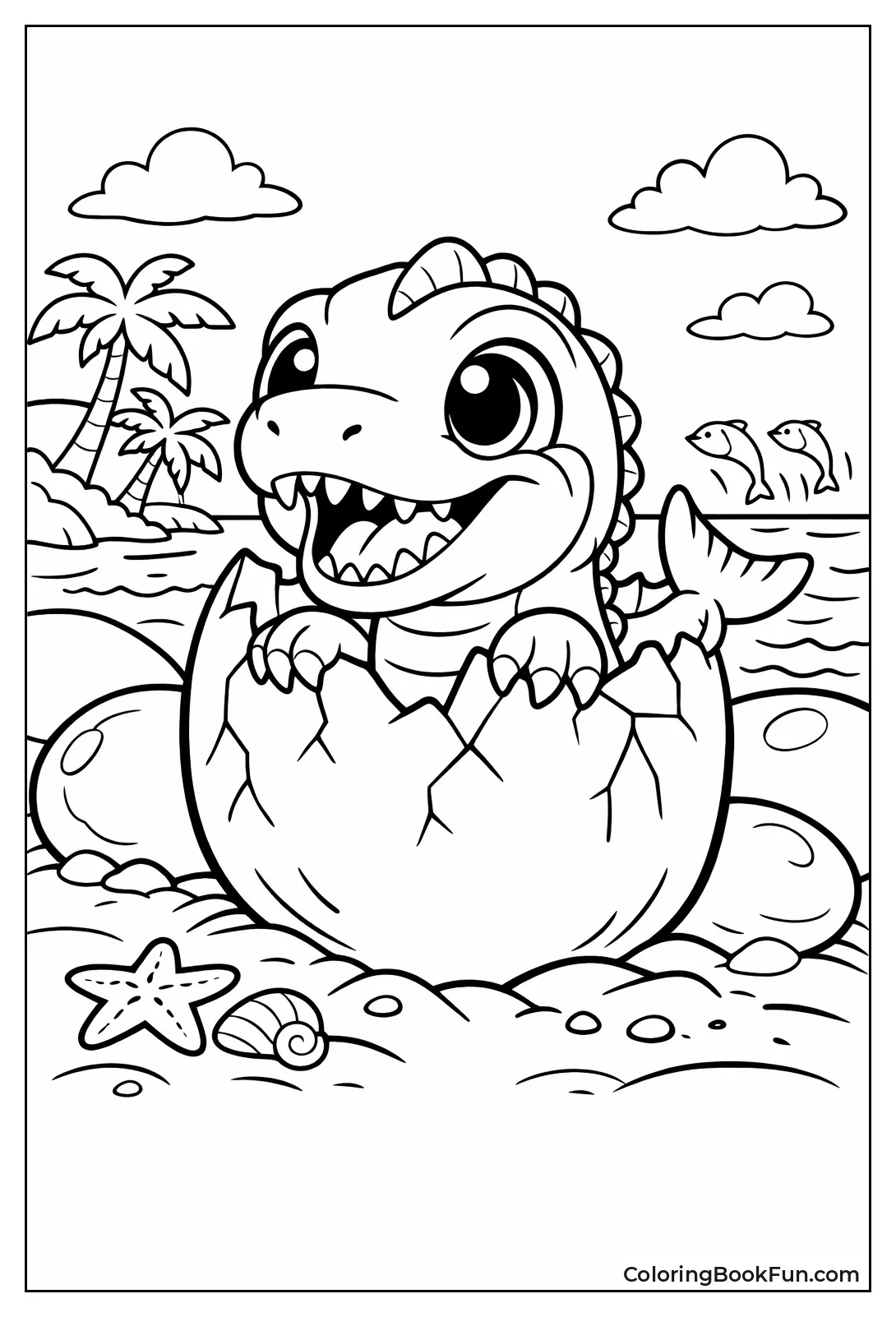 Baby Mosasaurus Hatches Out