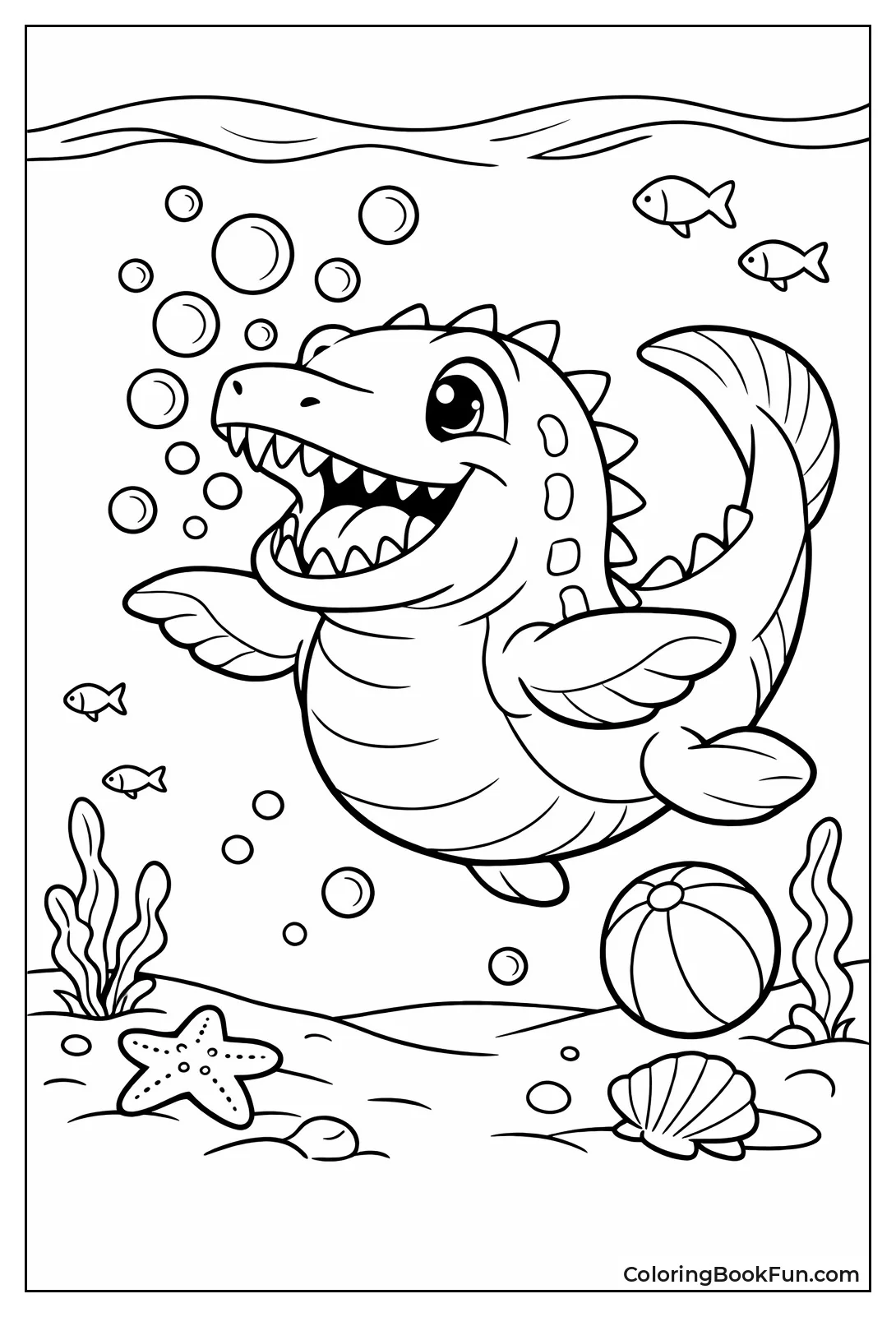 Mosasaurus Blows Fun Bubbles