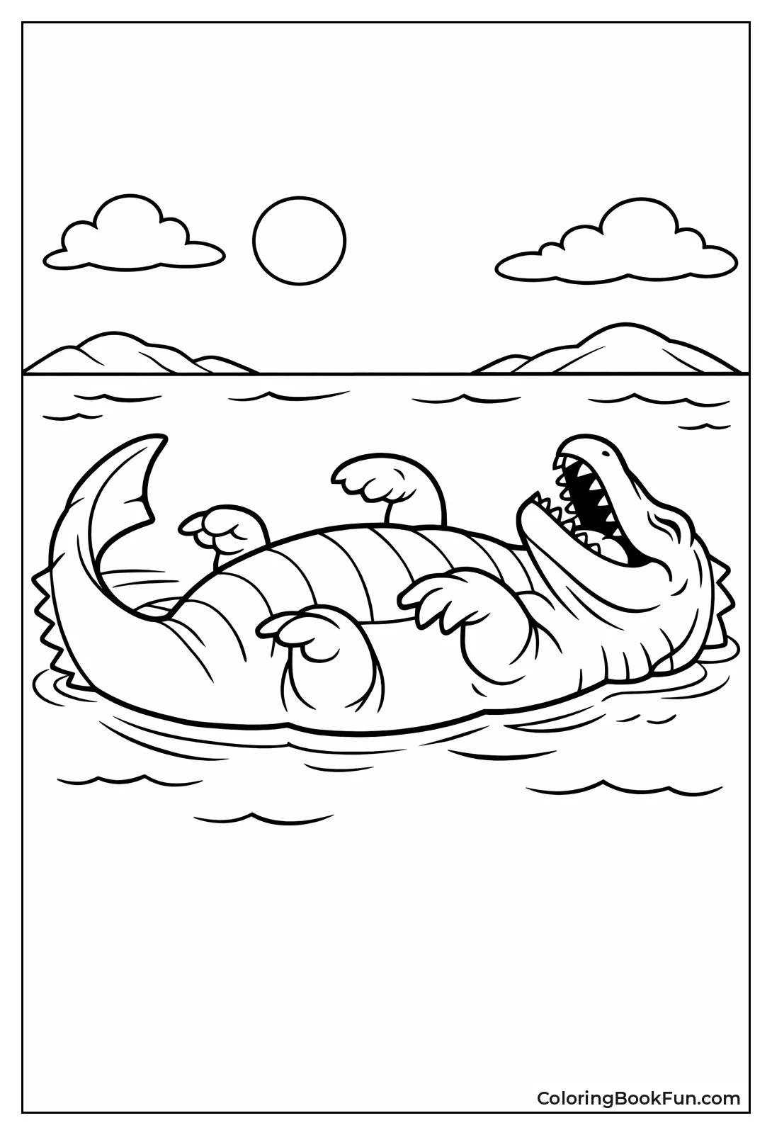 Mosasaurus Floats Belly Up