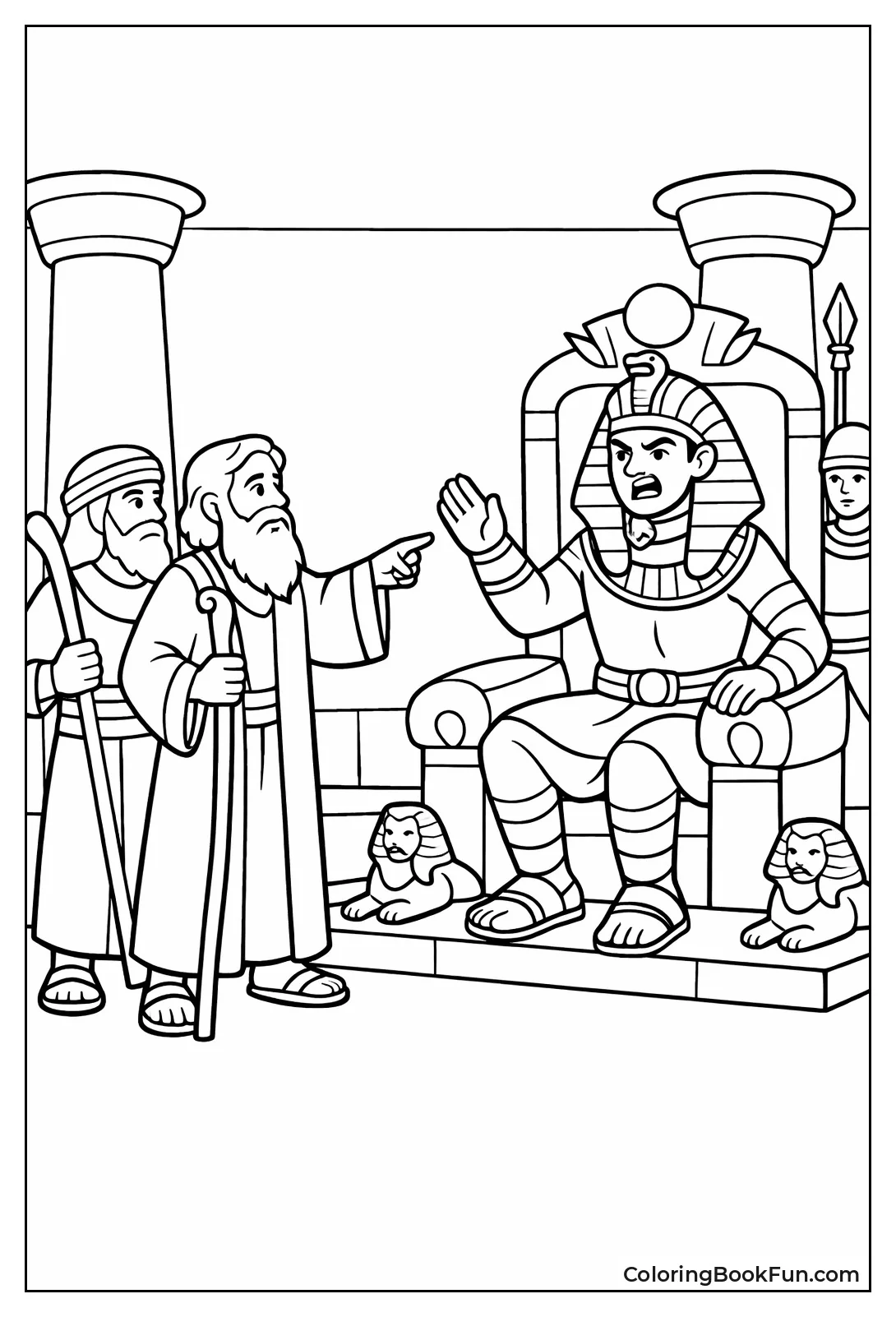 Moses and Aaron Confront Pharaoh