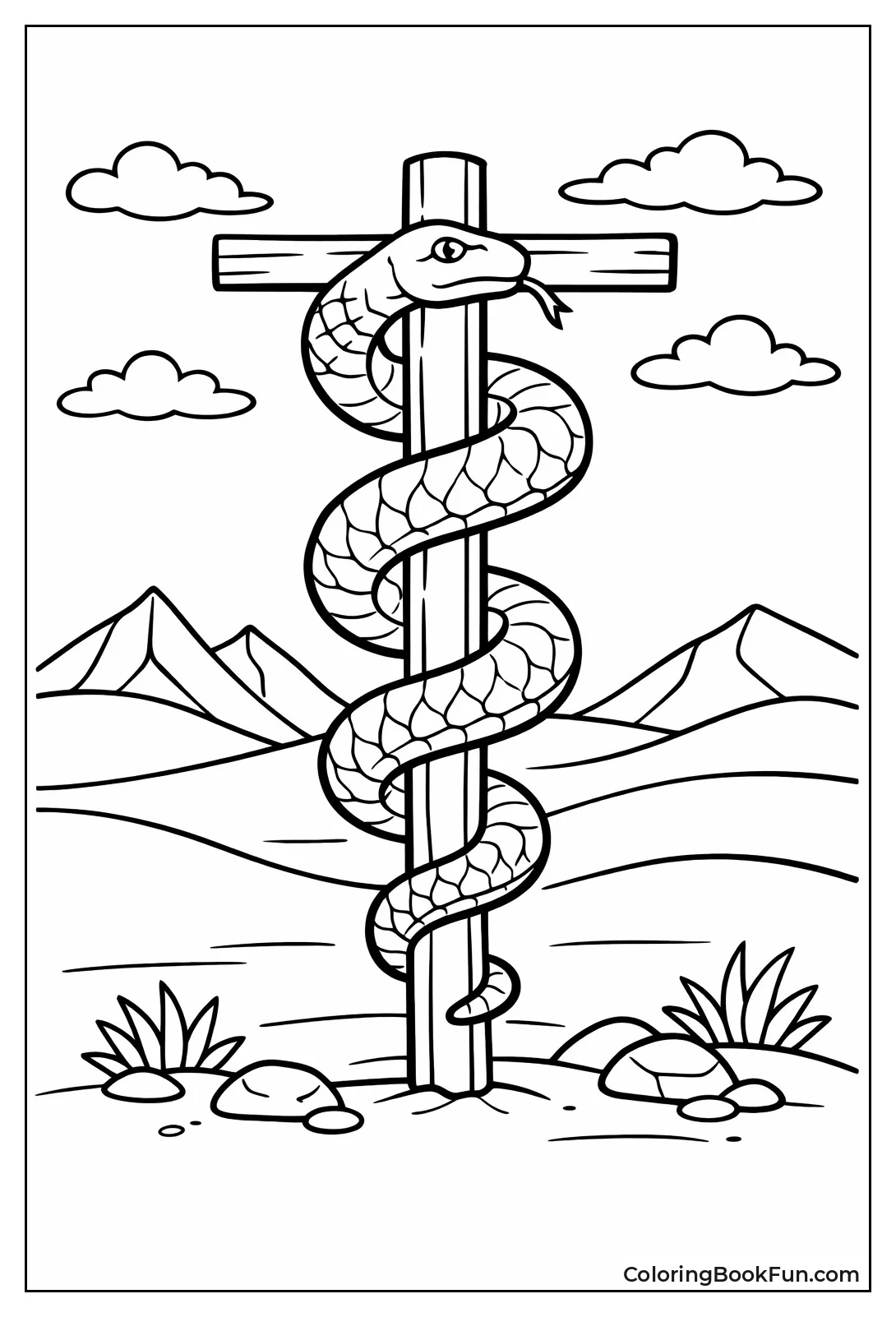 Bronze Serpent on Pole