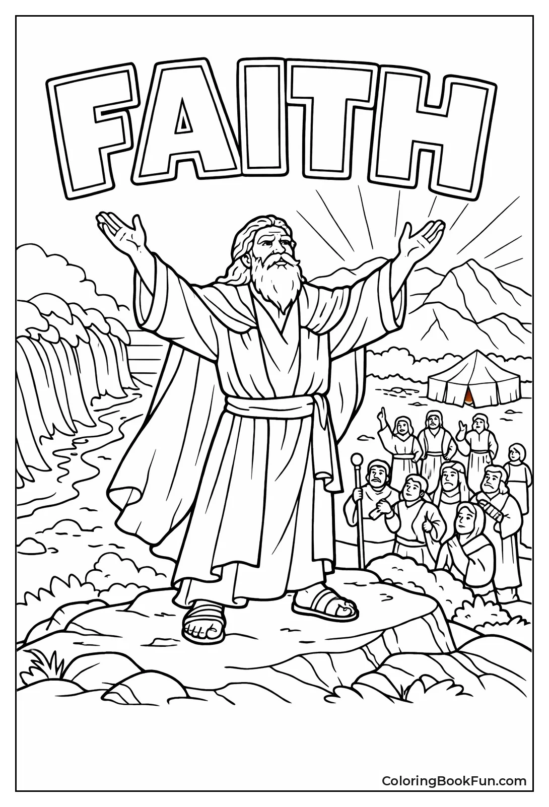 Moses Prays with Raised Arms