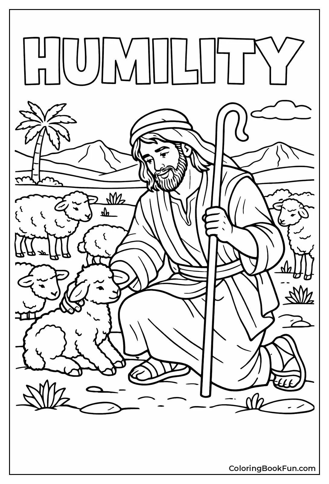 Moses Herds Sheep Gently