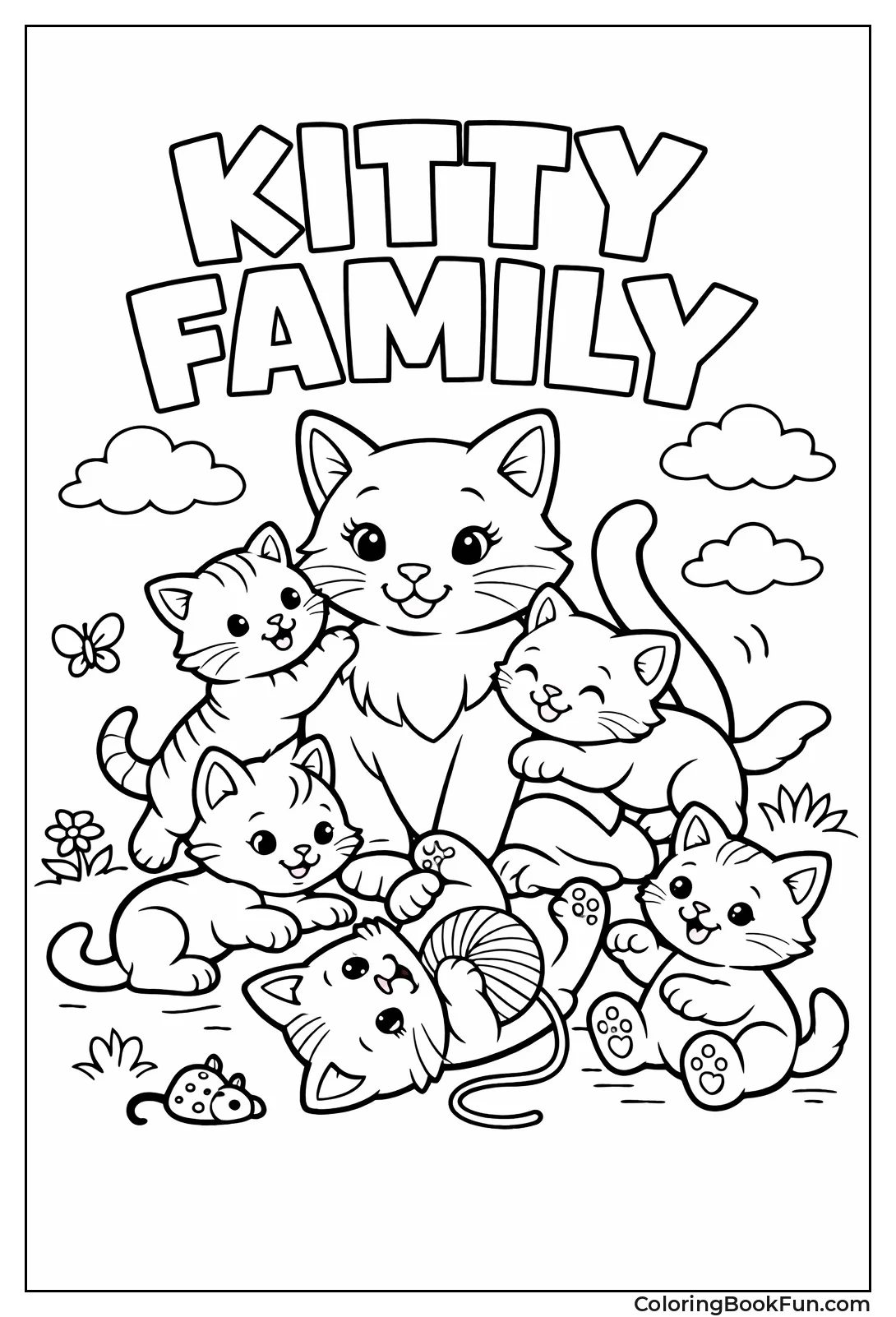 Mother Cat and Kittens