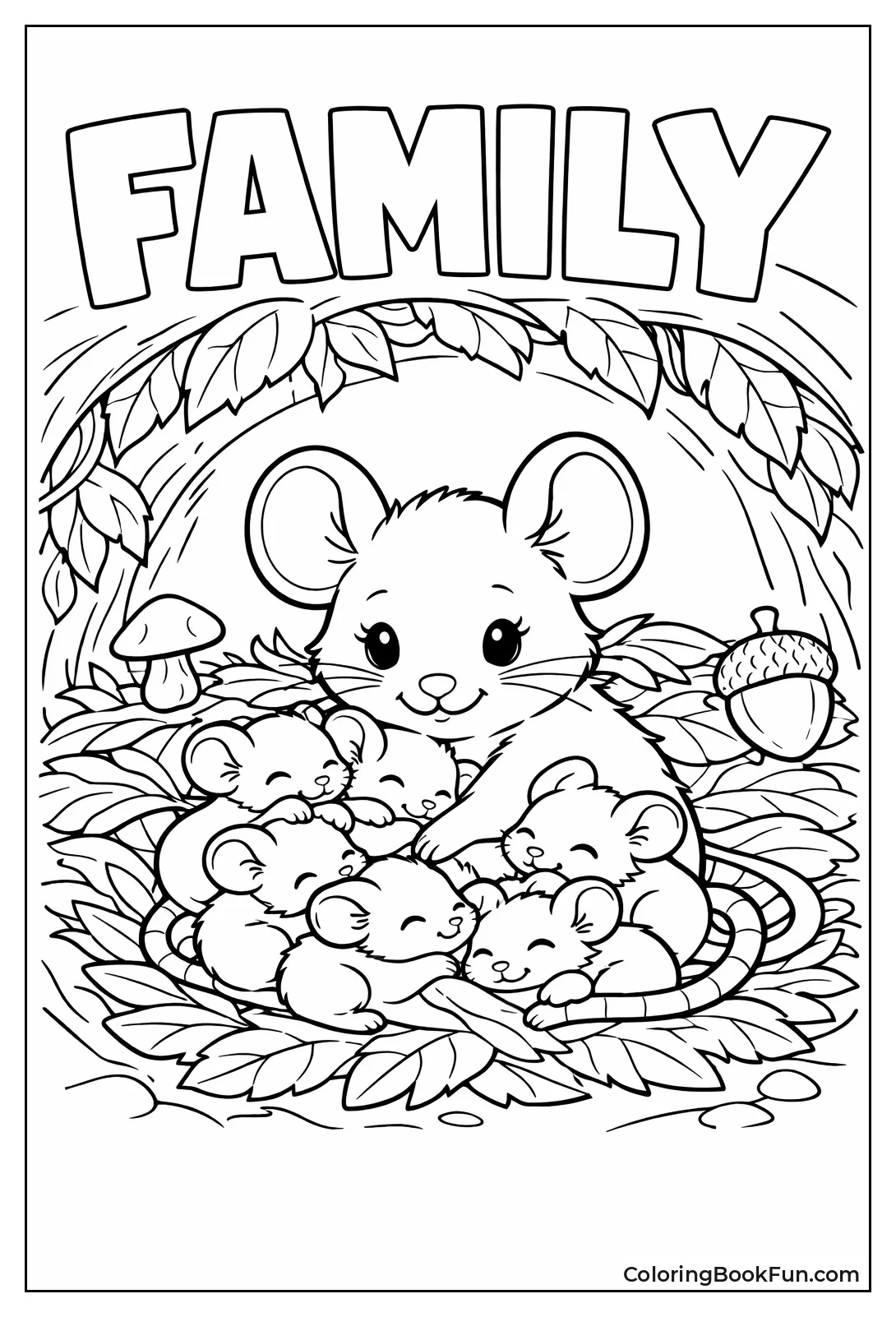 Mother Mouse with Pups