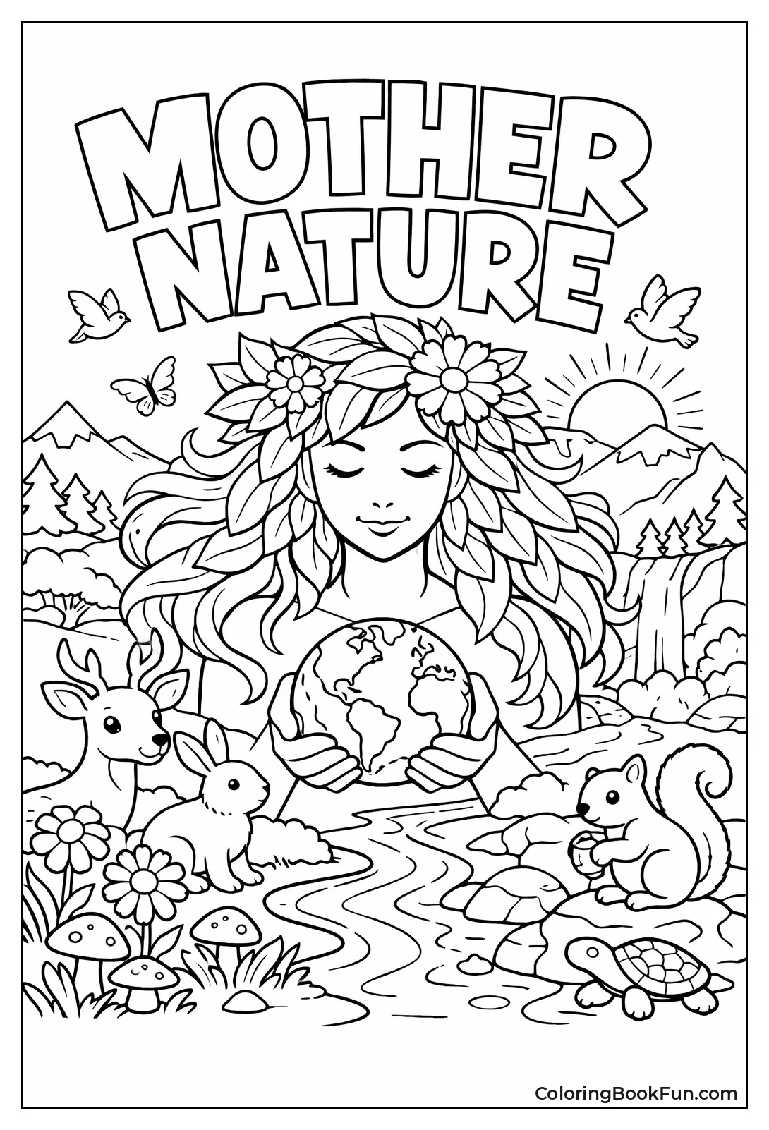 Mother Nature Wears Leafy Hair