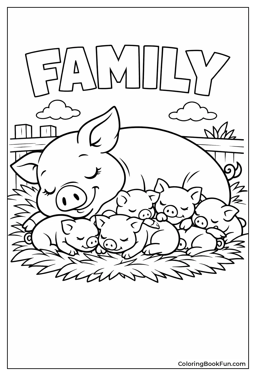 Mother Sow with Piglets