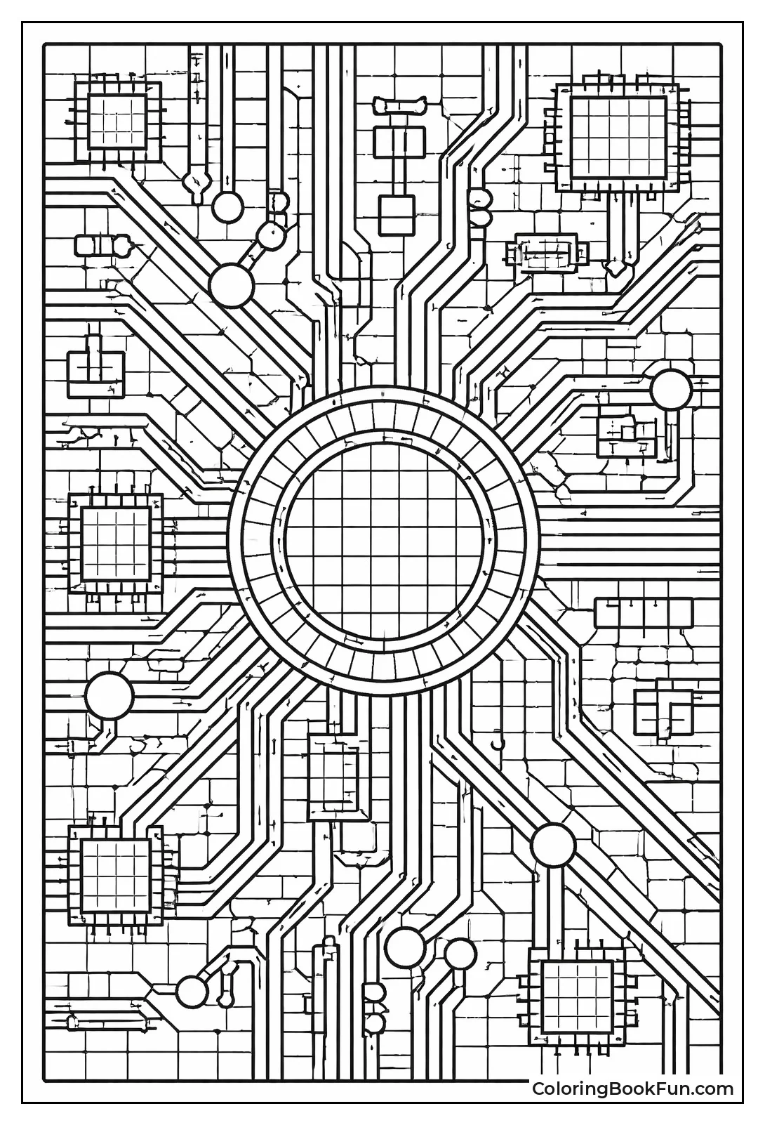 Circuit Board Path Mosaic