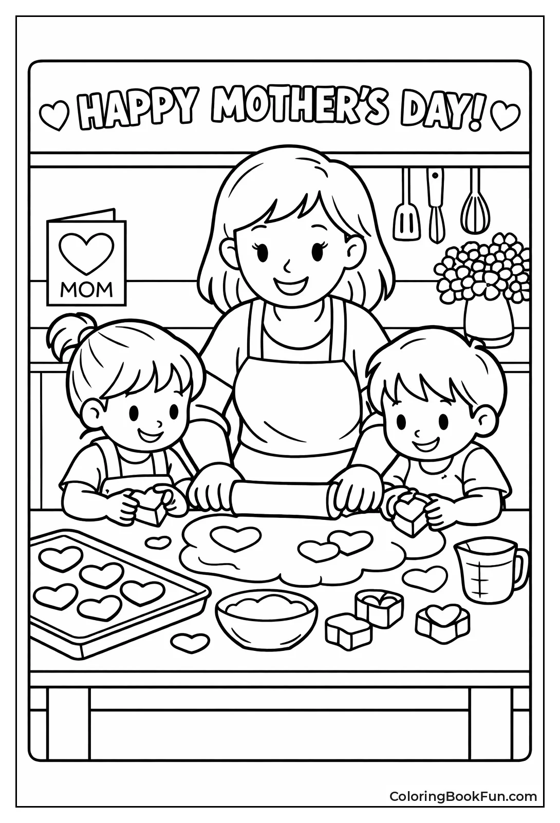 Kids Bake Heart Cookies