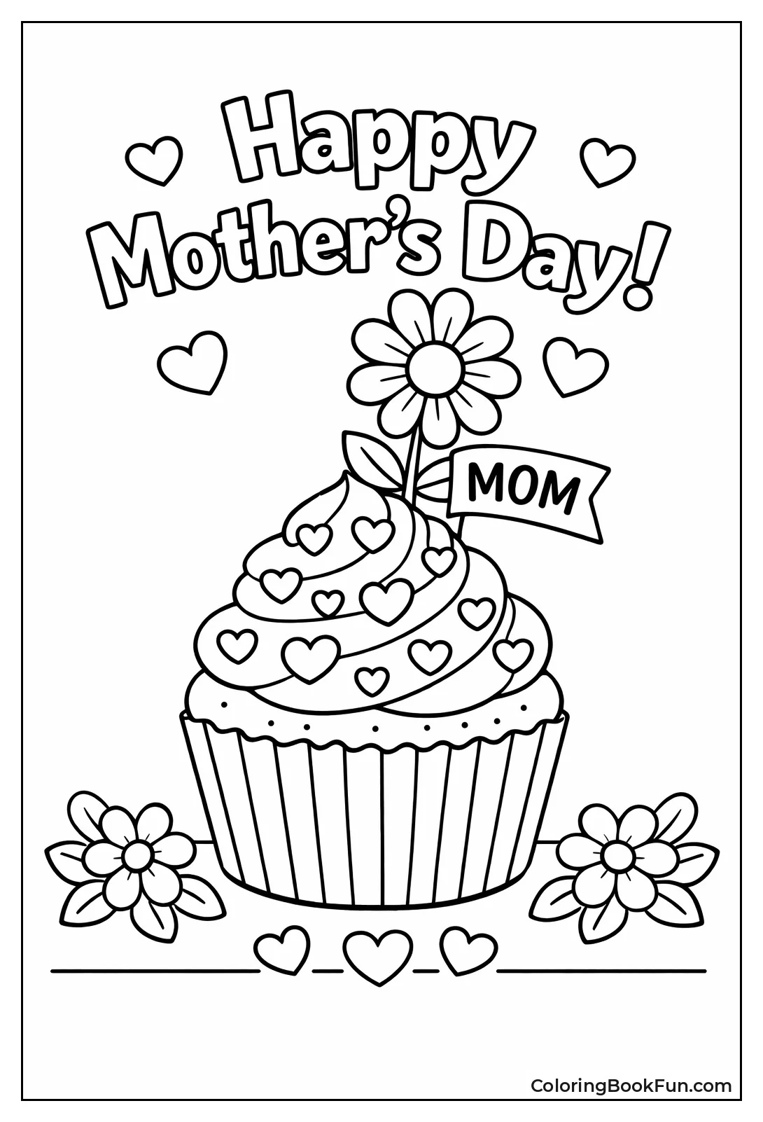 Cupcake with Heart Sprinkles