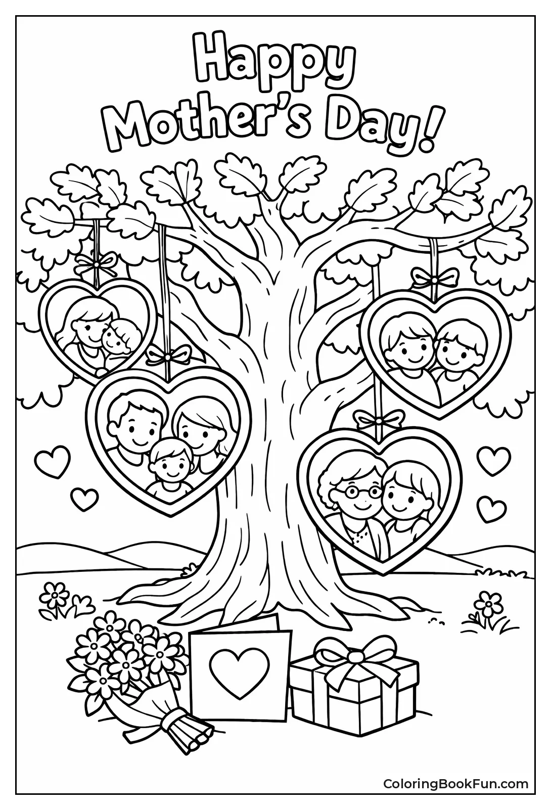 Family Tree with Hearts