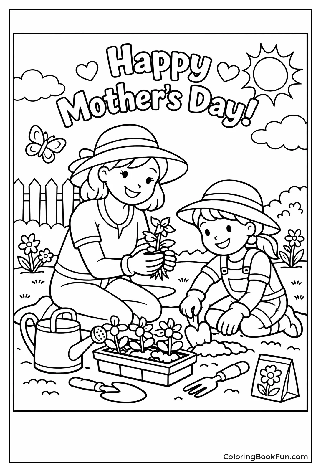 Mom Plants with Child