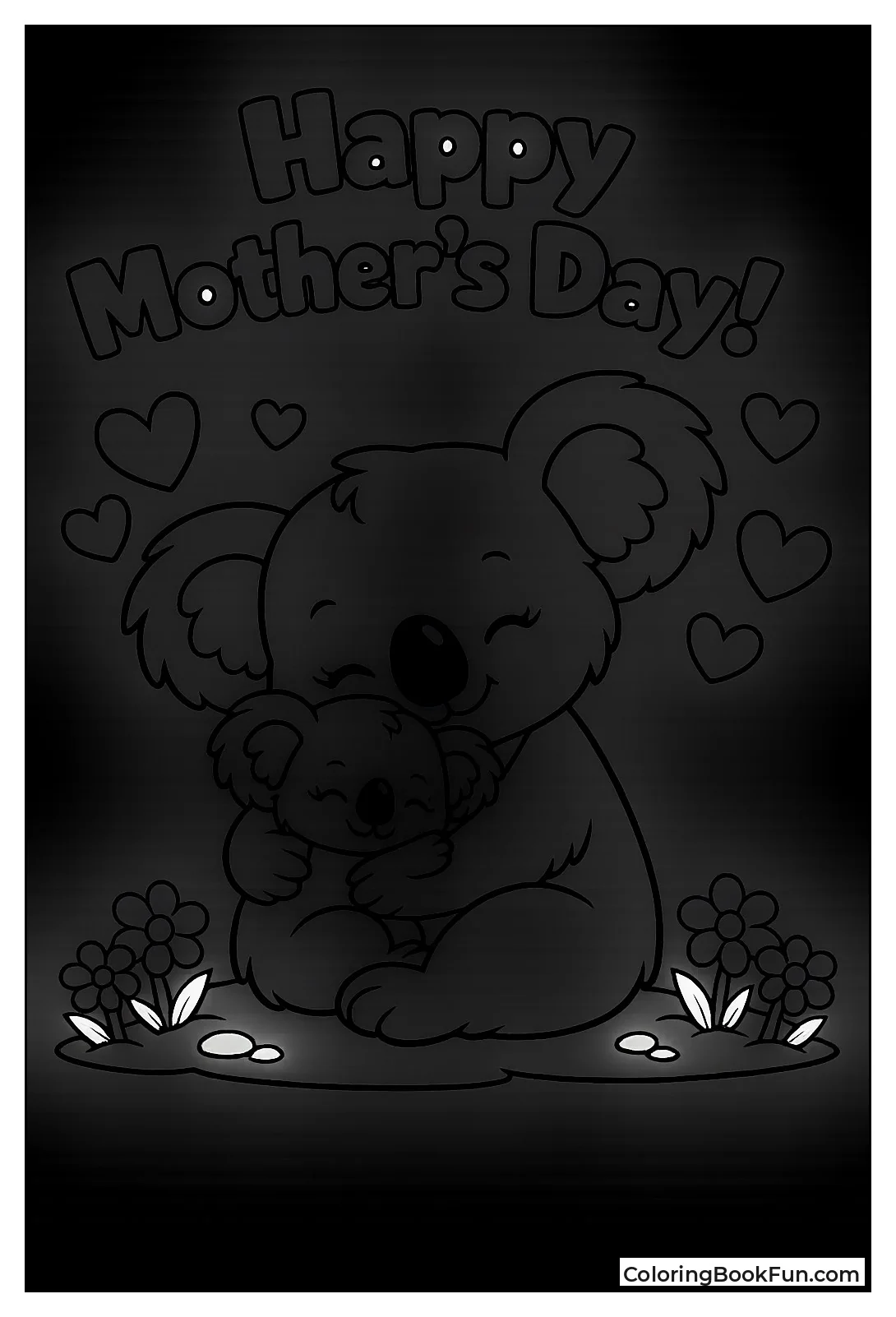 Mom Koala Holds Baby