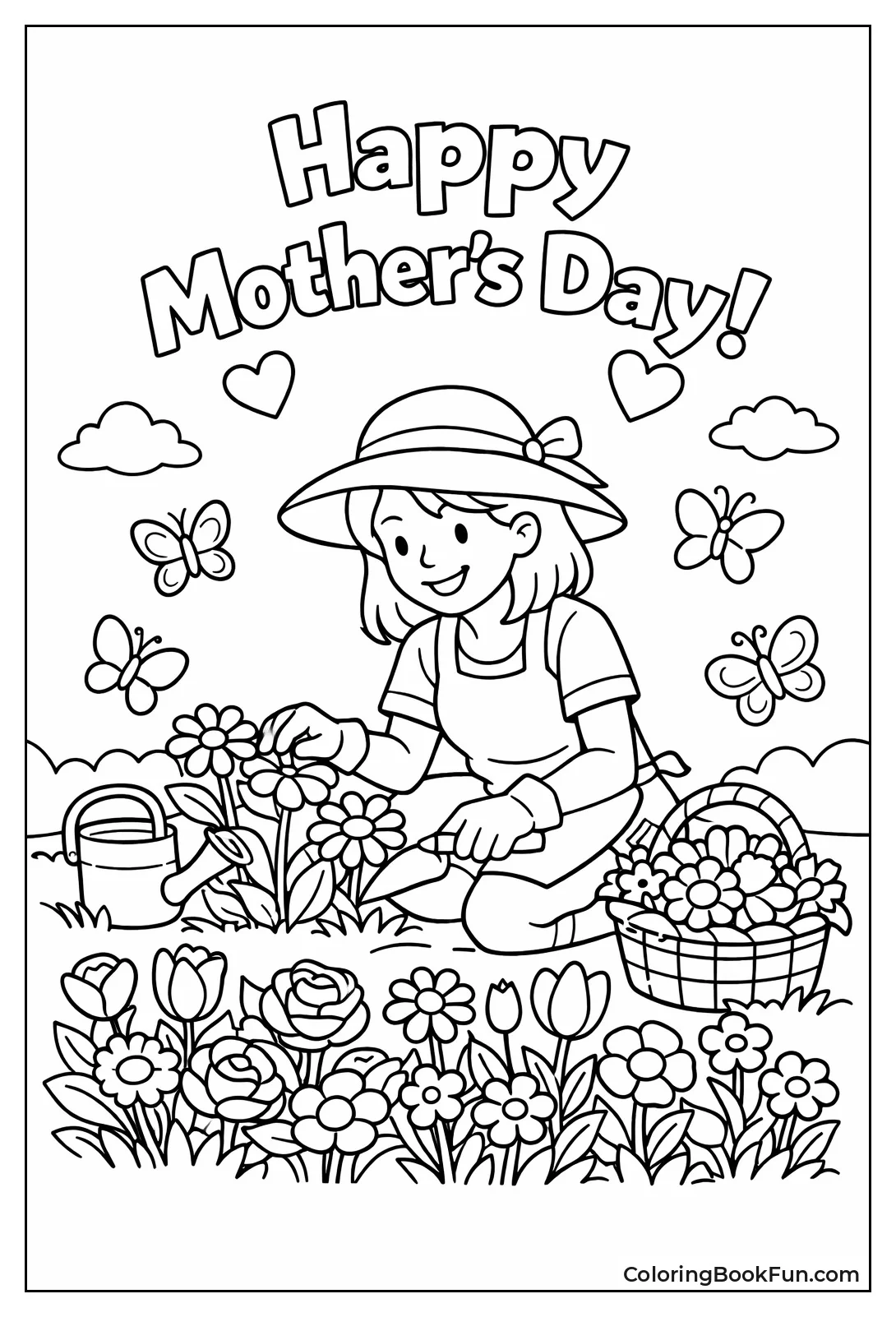 Mom Gardens with Butterflies