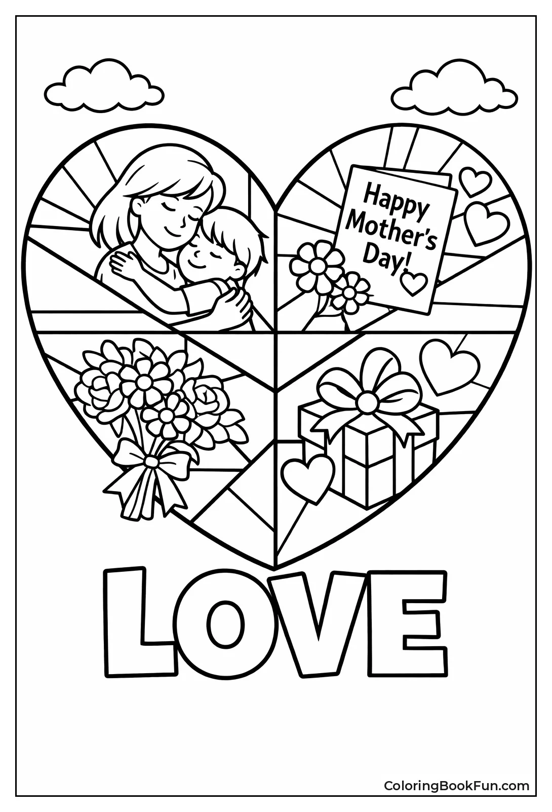 Stained Glass Heart Window