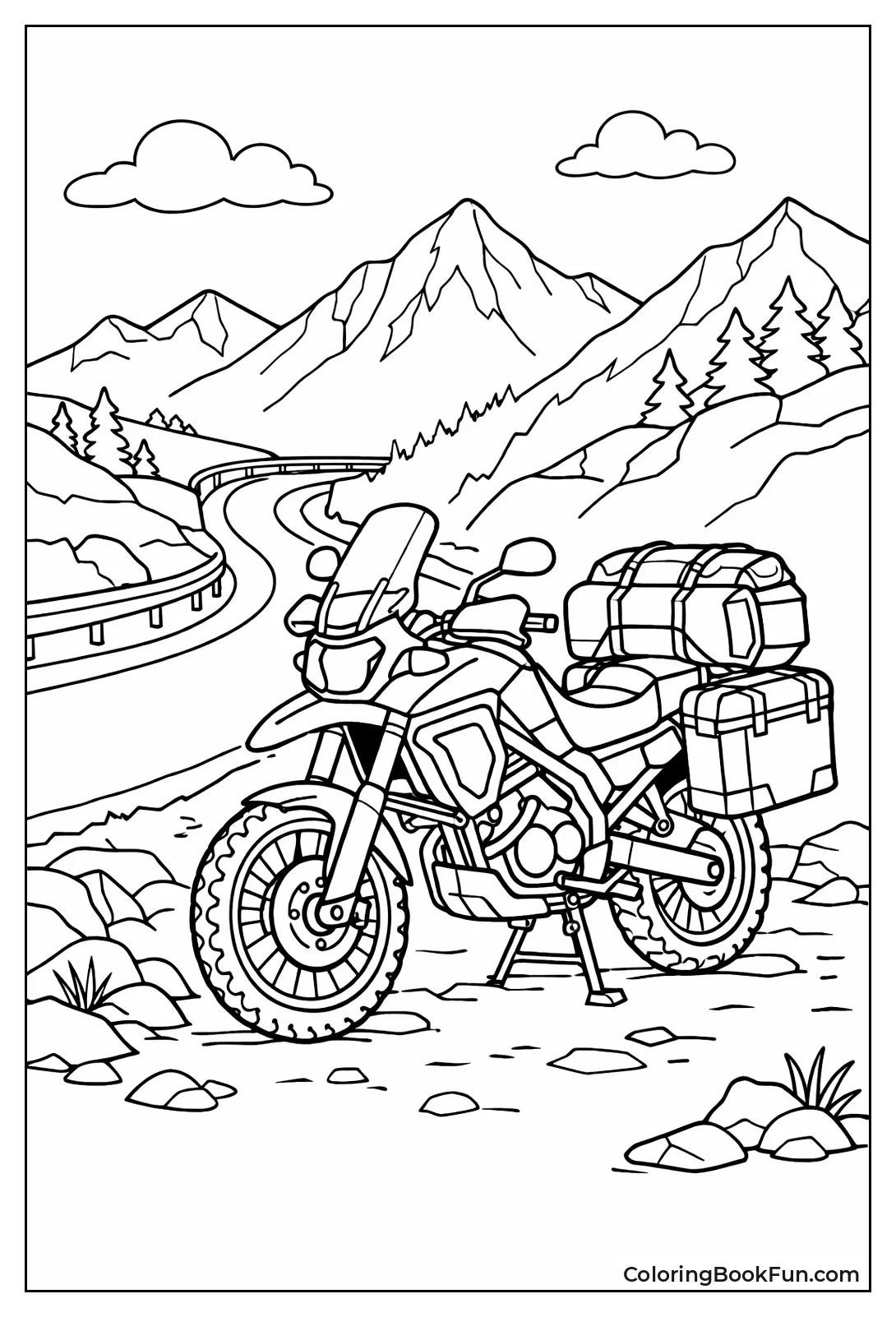 Adventure Bike Mountain Road