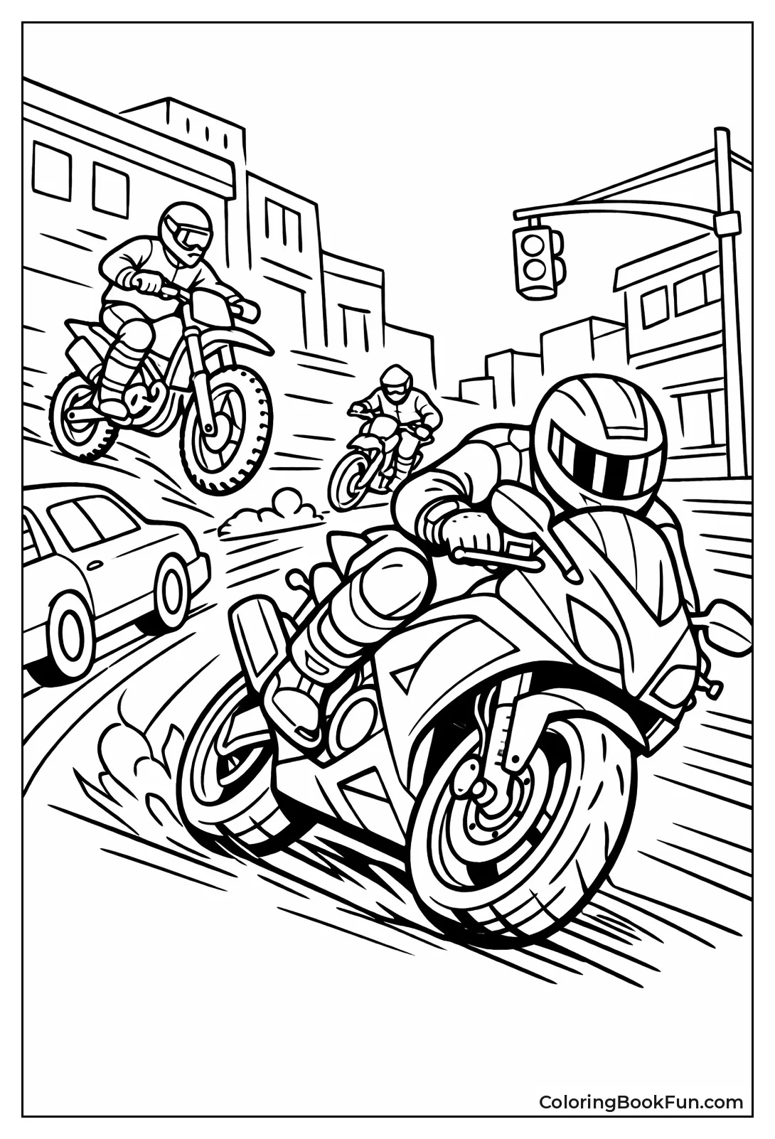 Motorcycles Chase City Streets