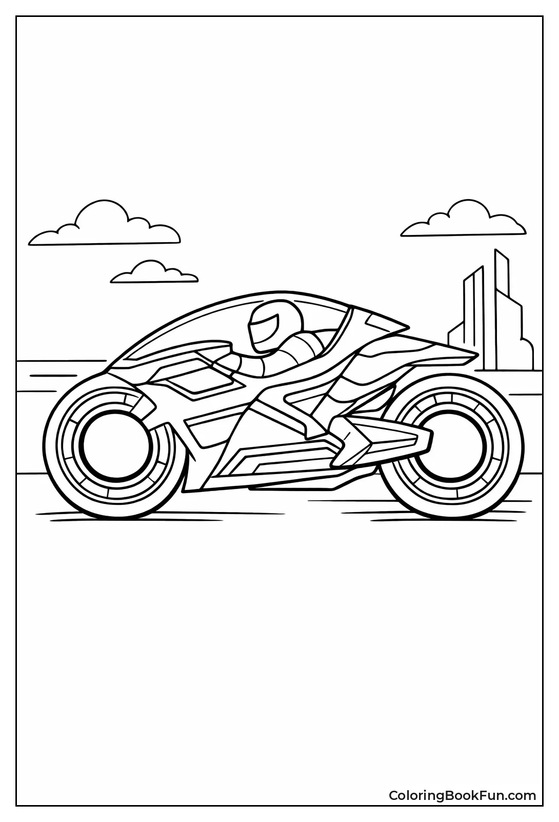 Futuristic Neon Accent Bike