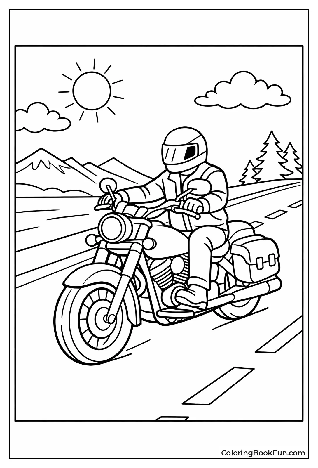 Cruiser Rides Open Highway