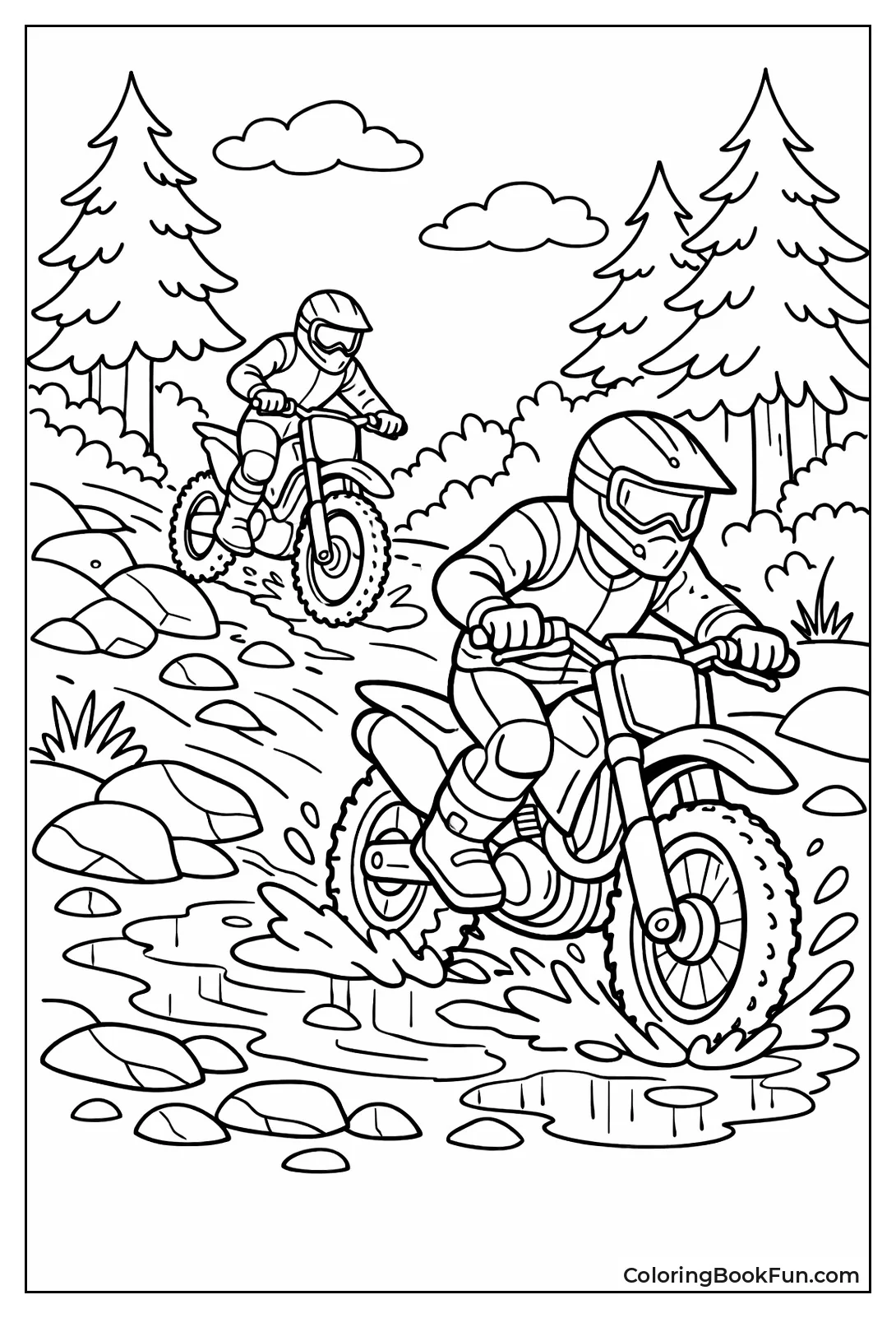 Dirt Bikes Forest Trail