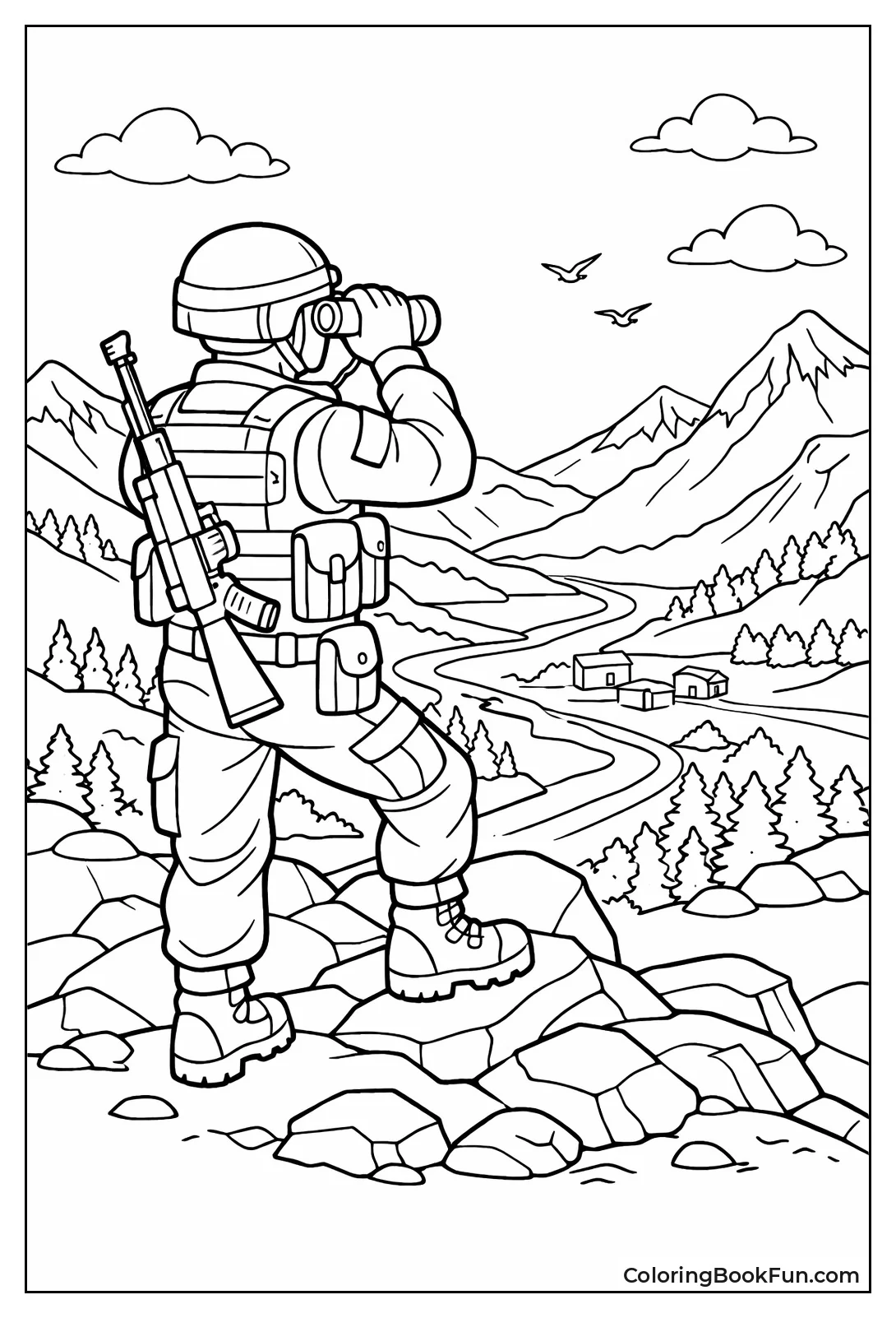 Soldier Scouts Mountain Top