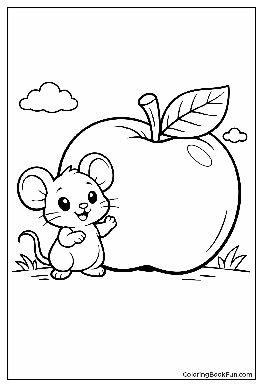 Tiny Mouse by Giant Apple