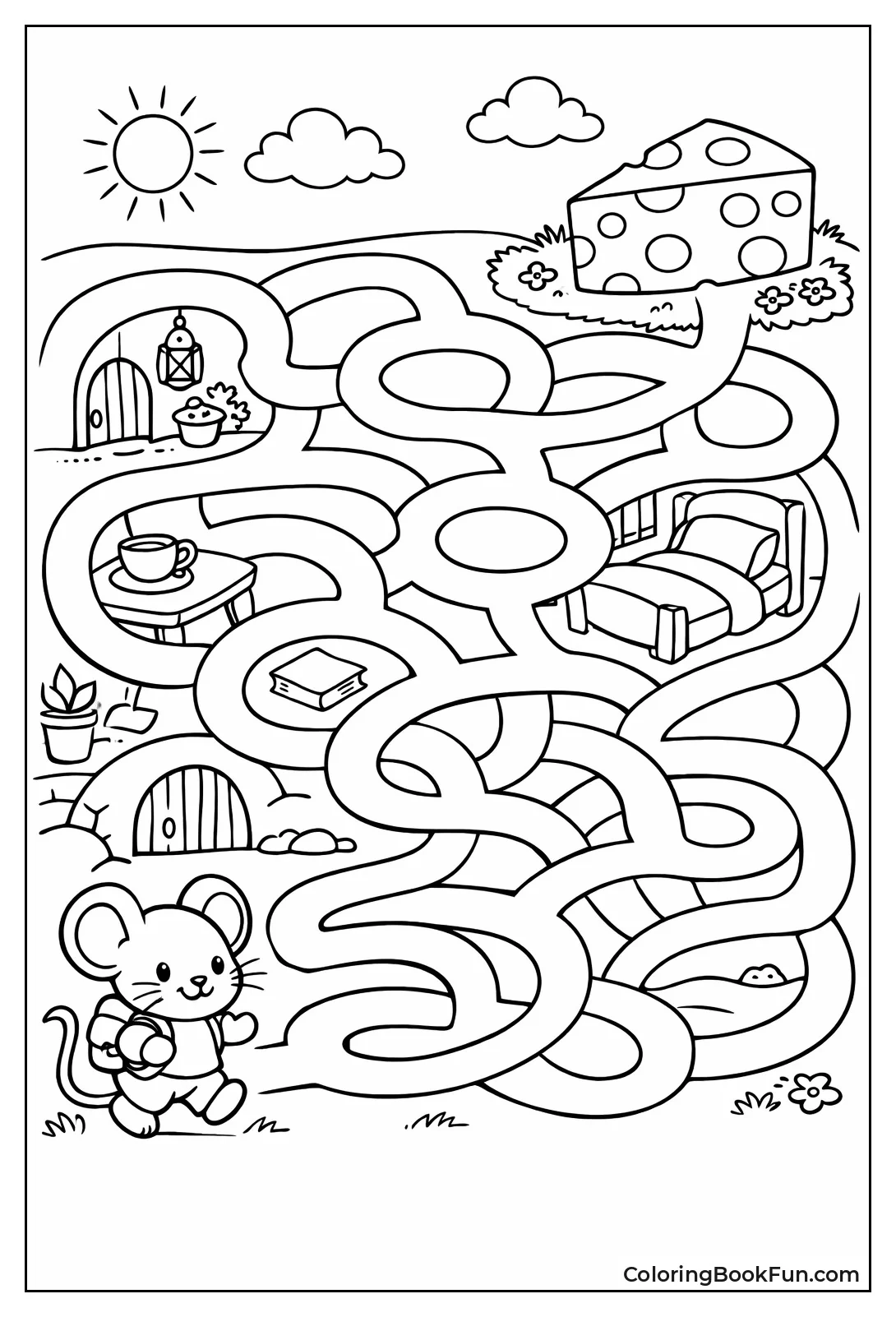 Mouse Chases Big Cheese