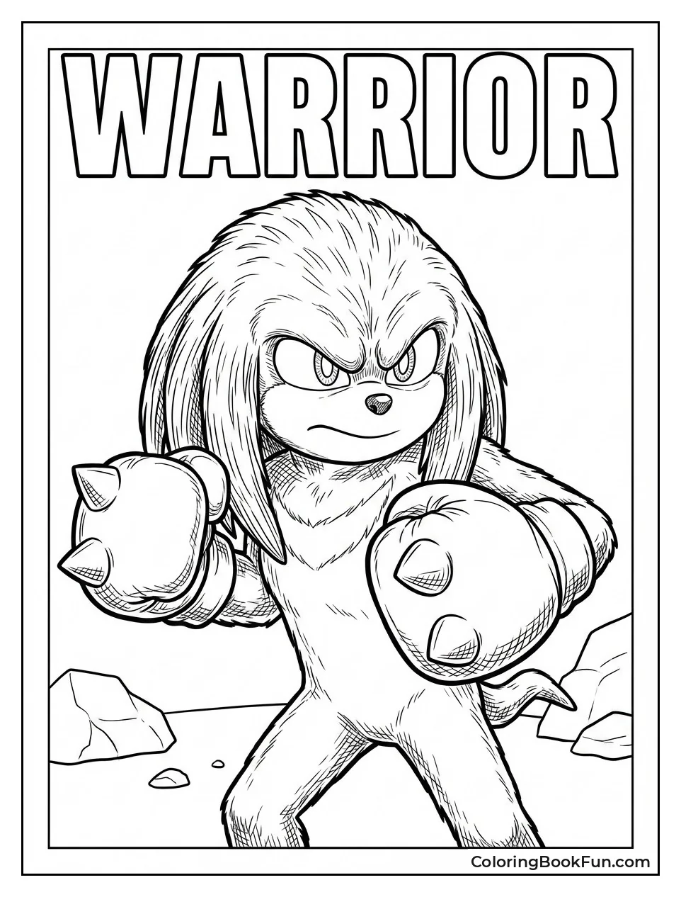 Movie Knuckles in Battle Stance