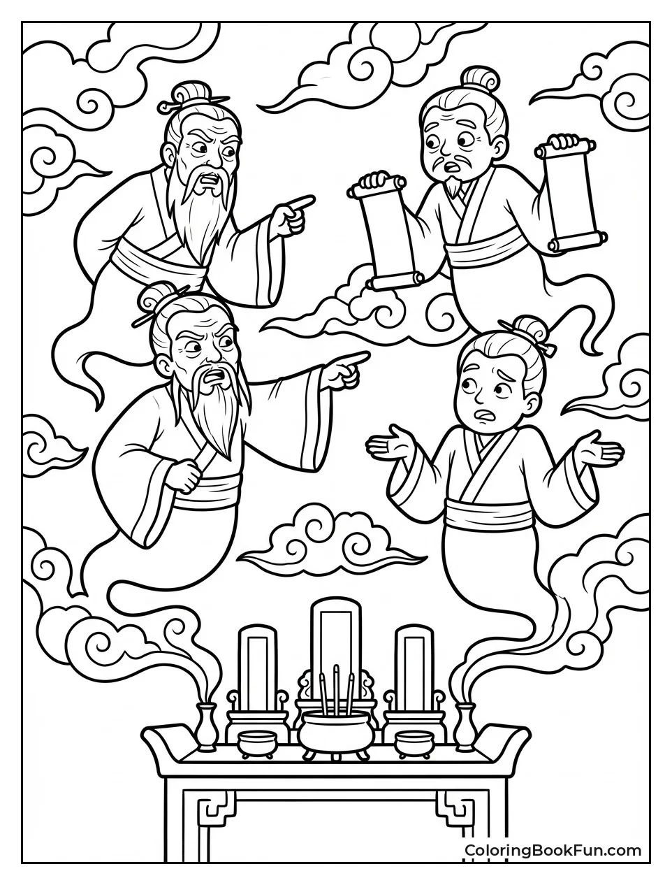 Ancestors Argue in Clouds