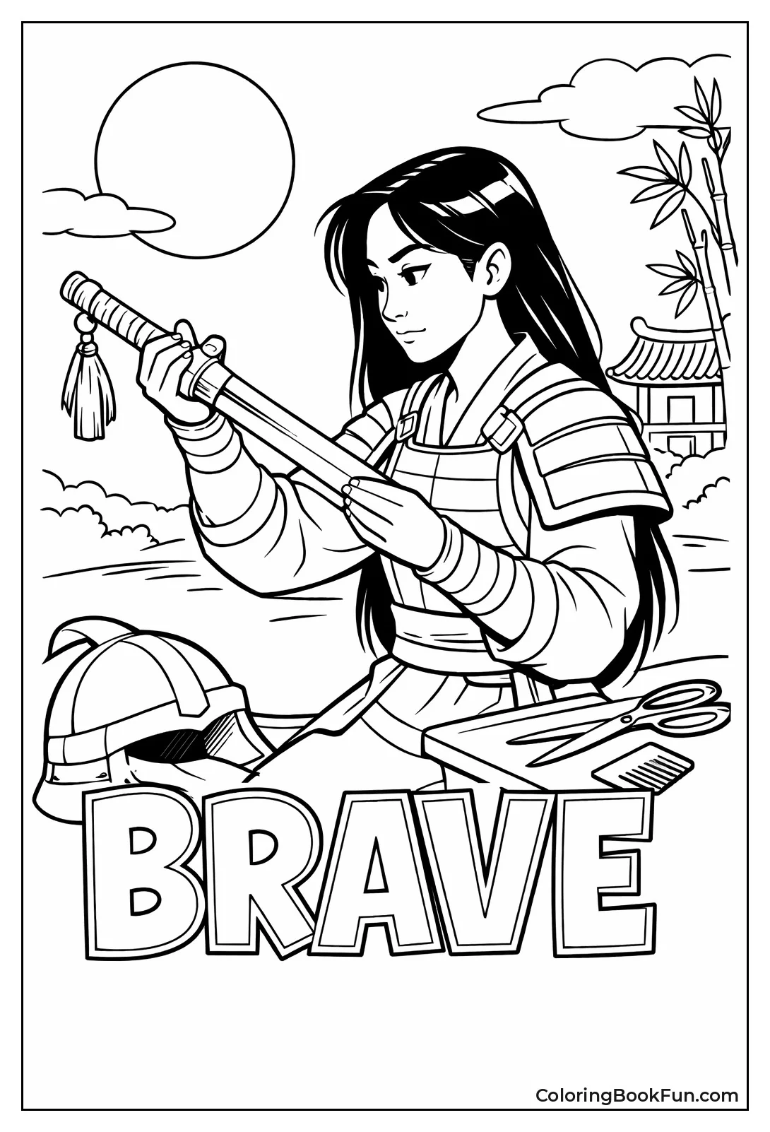 Mulan Eyes Sword in Moonlight