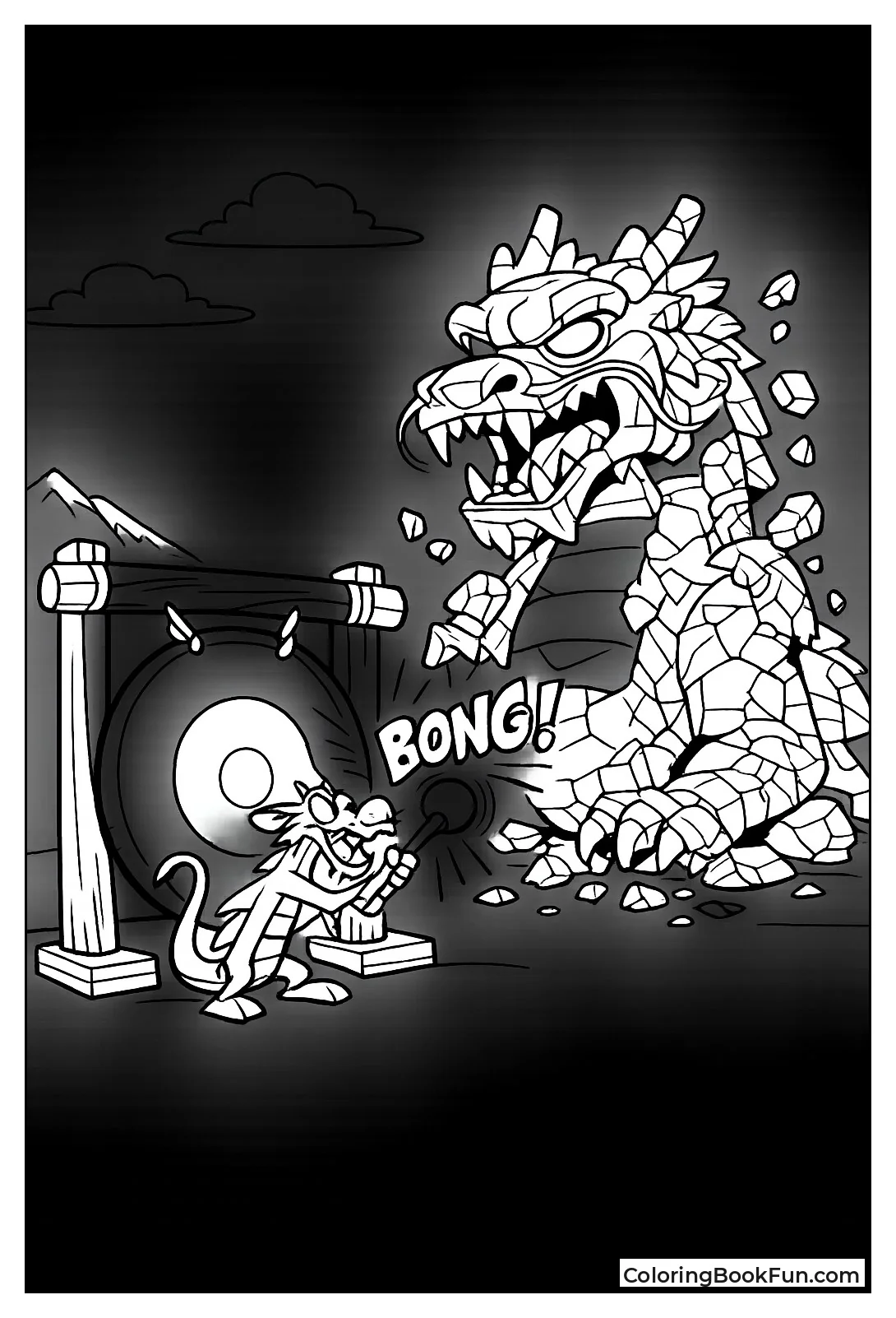 Mushu before Stone Dragon