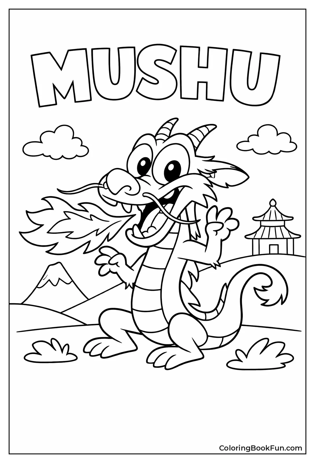 Mushu Breathes Fire with Big Eyes