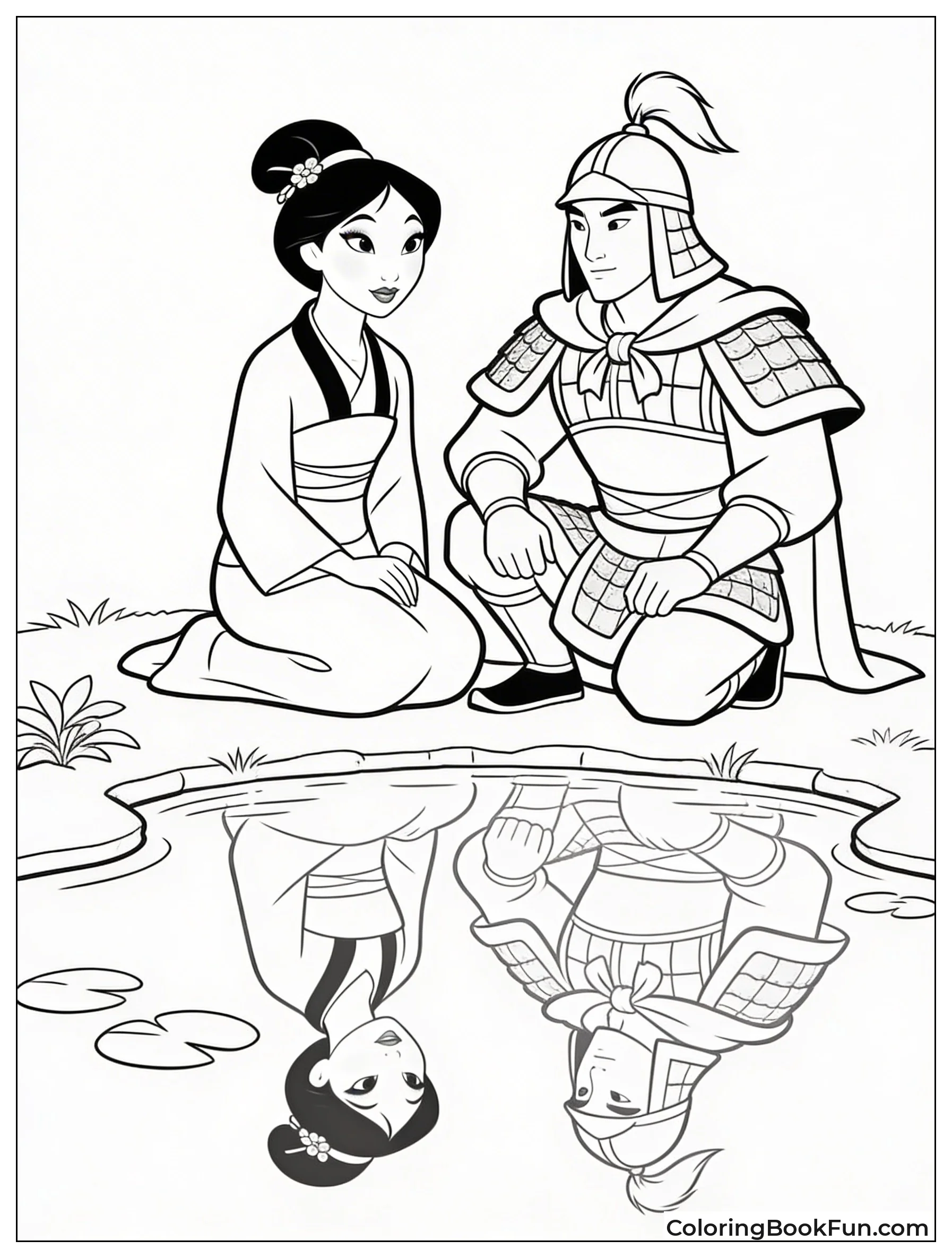 Mulan Views Split Pond Reflection