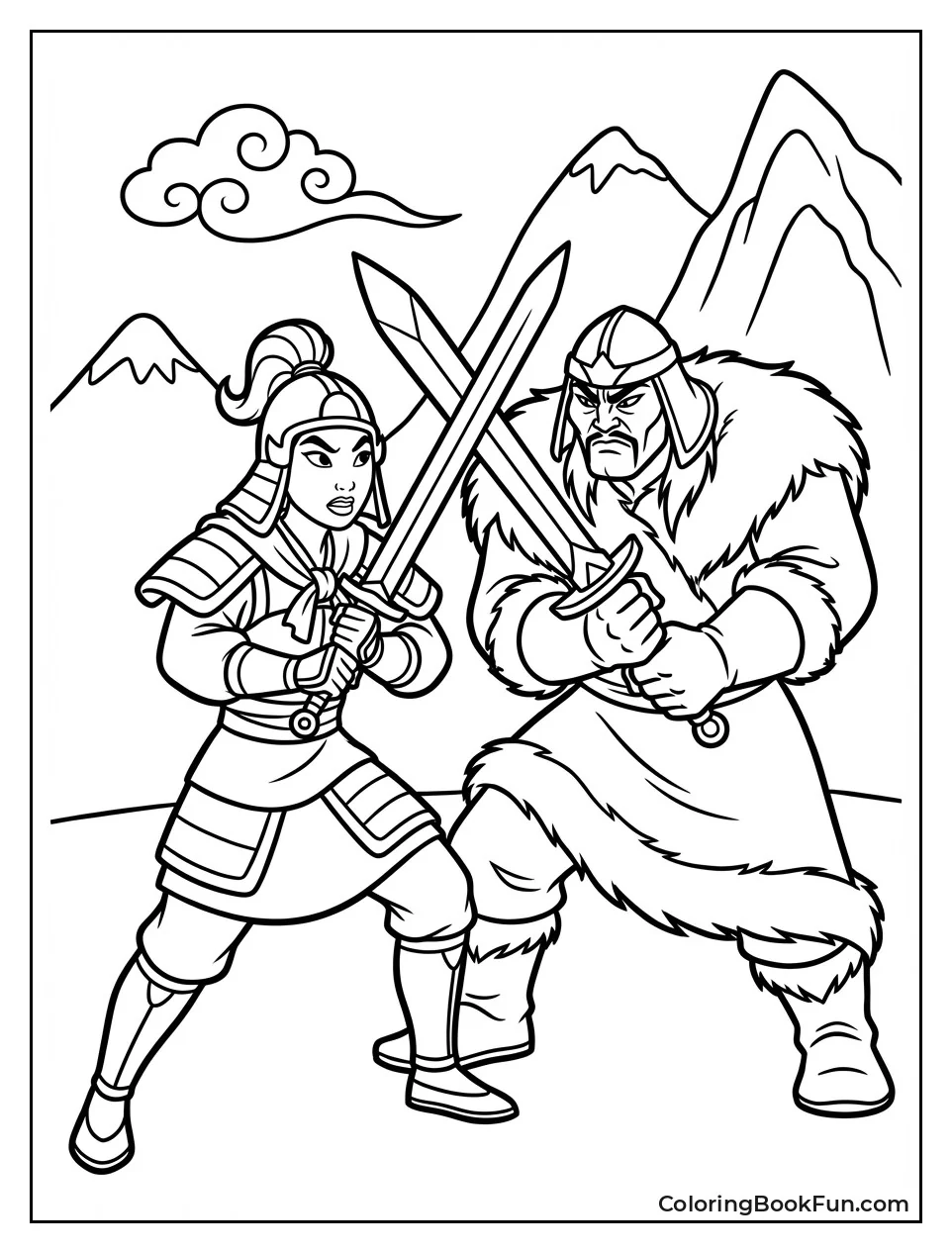 Mulan Battles Shan Yu