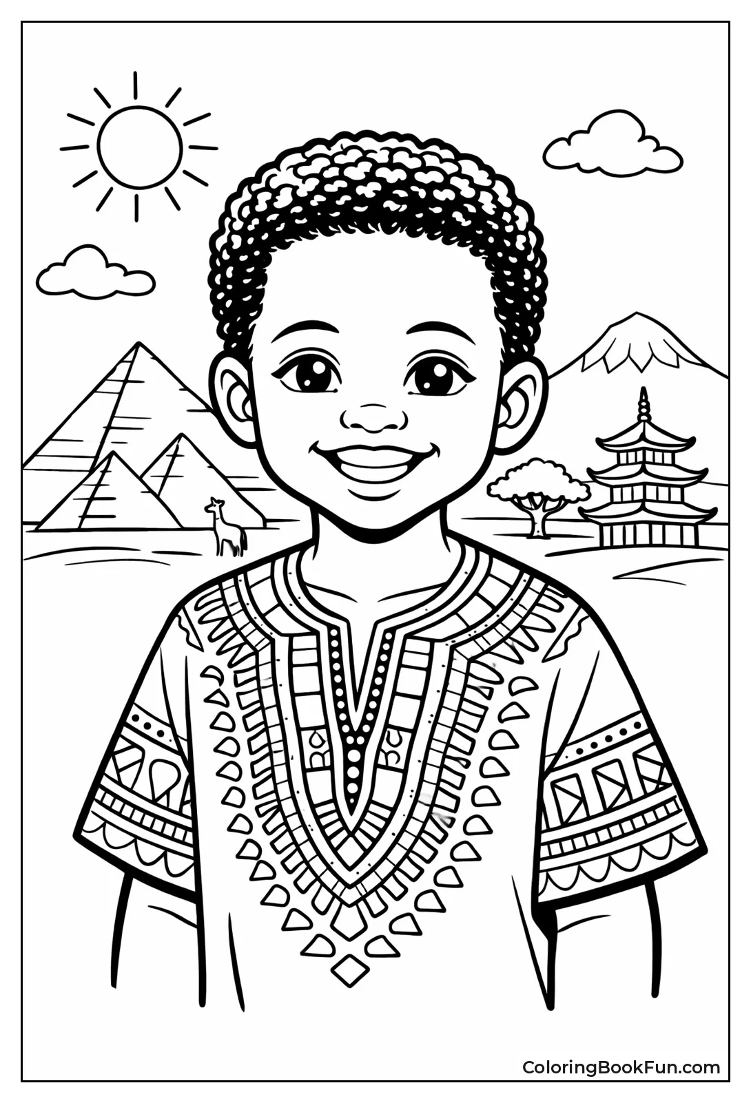 Child Wears Dashiki Shirt