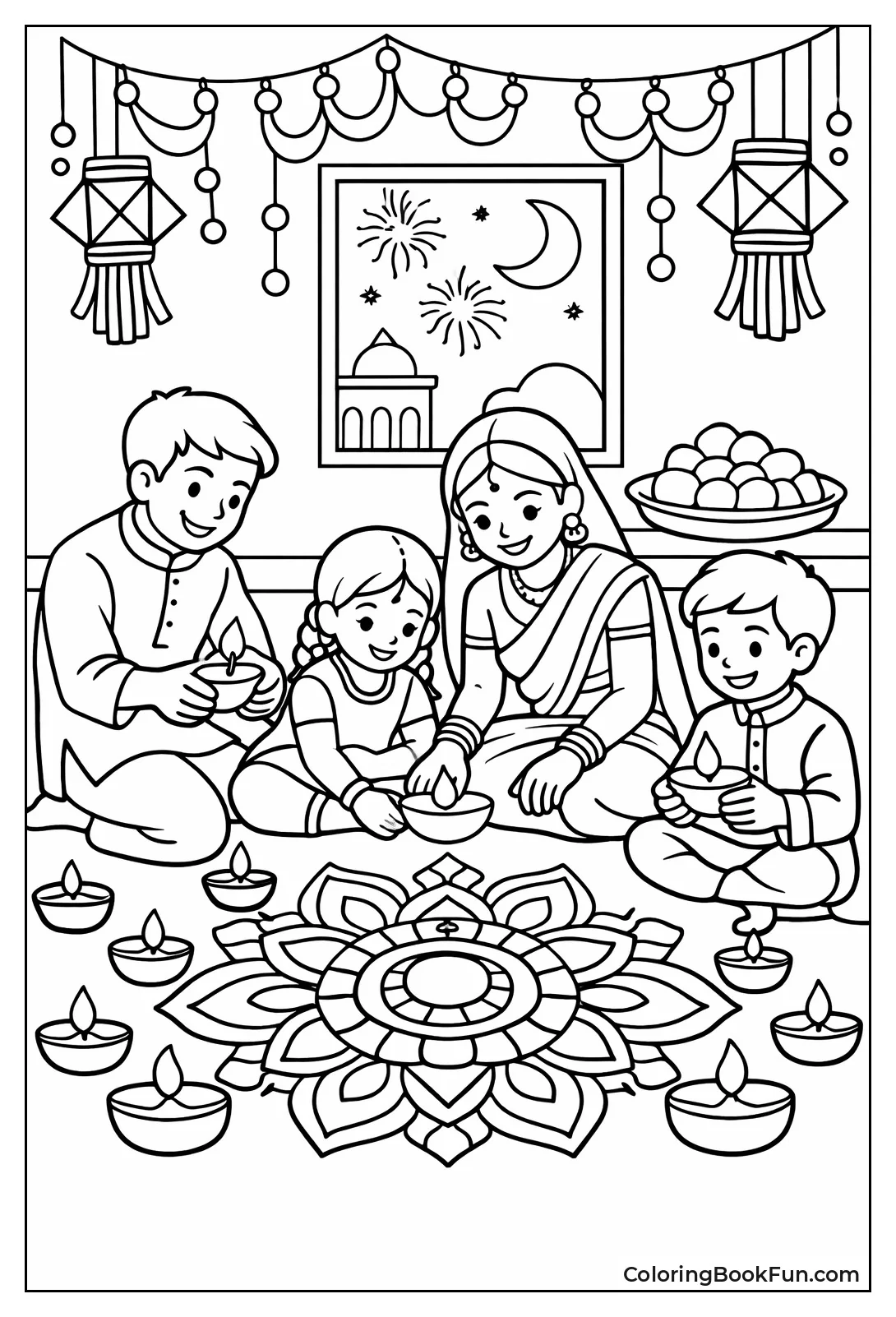 Family Lights Diwali Lamps