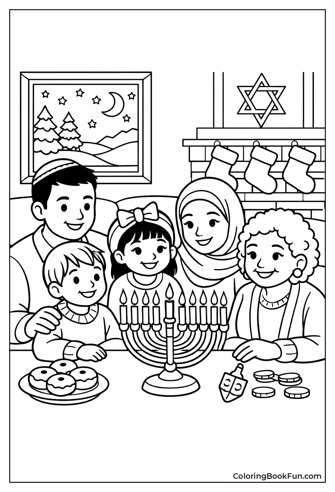 Family Lights Menorah