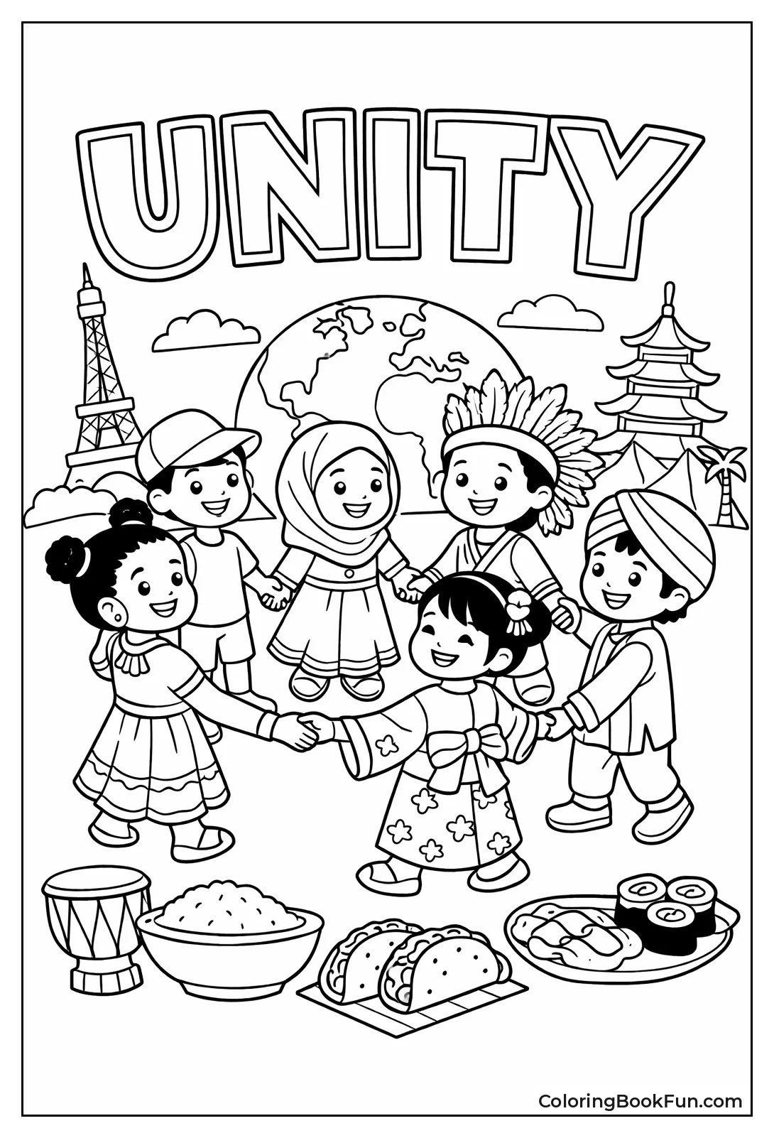 Children Holding Hands Circle