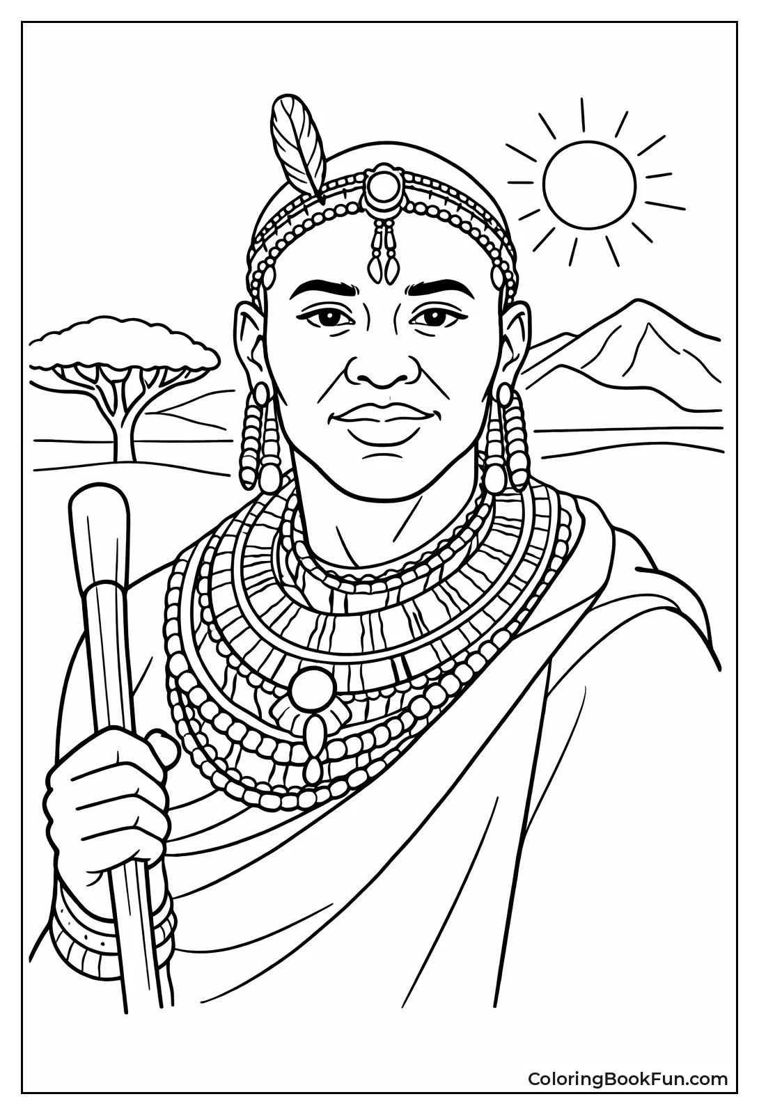 Maasai Man with Beads