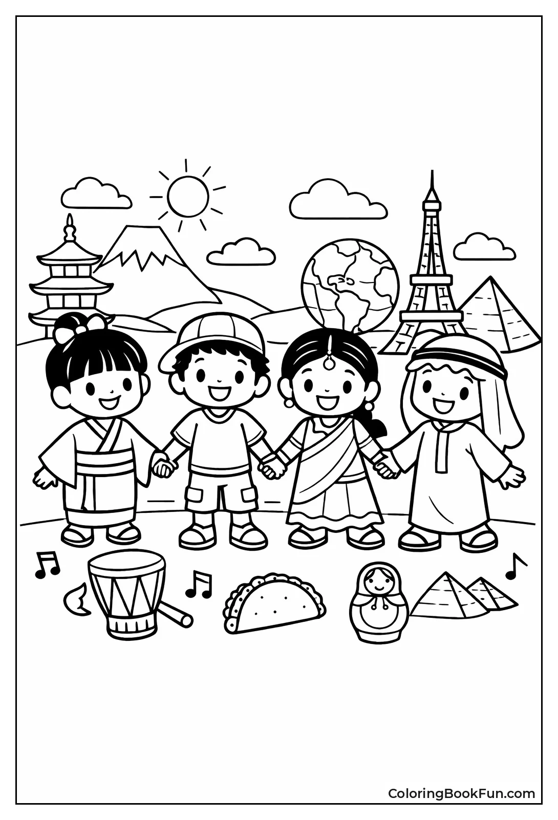 Preschool Friends Holding Hands