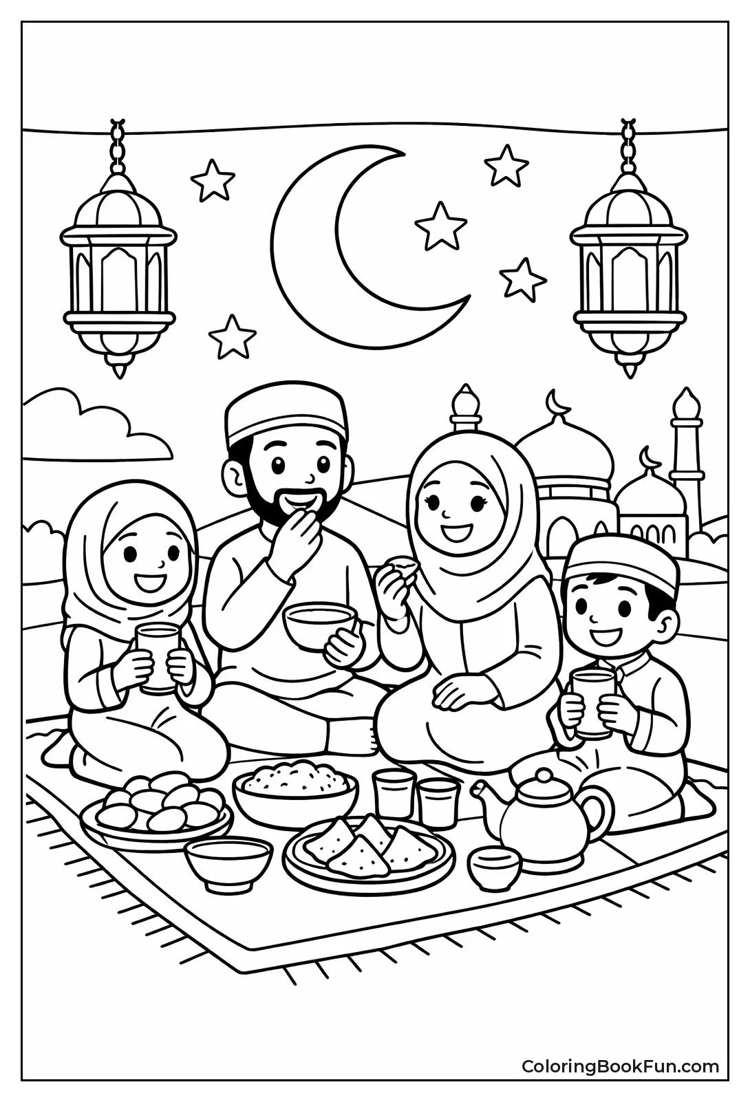 Family Shares Iftar Meal