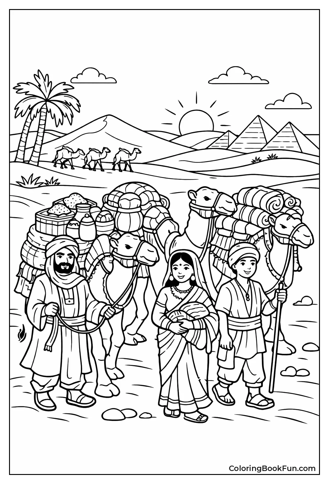 Camels Travel Silk Road