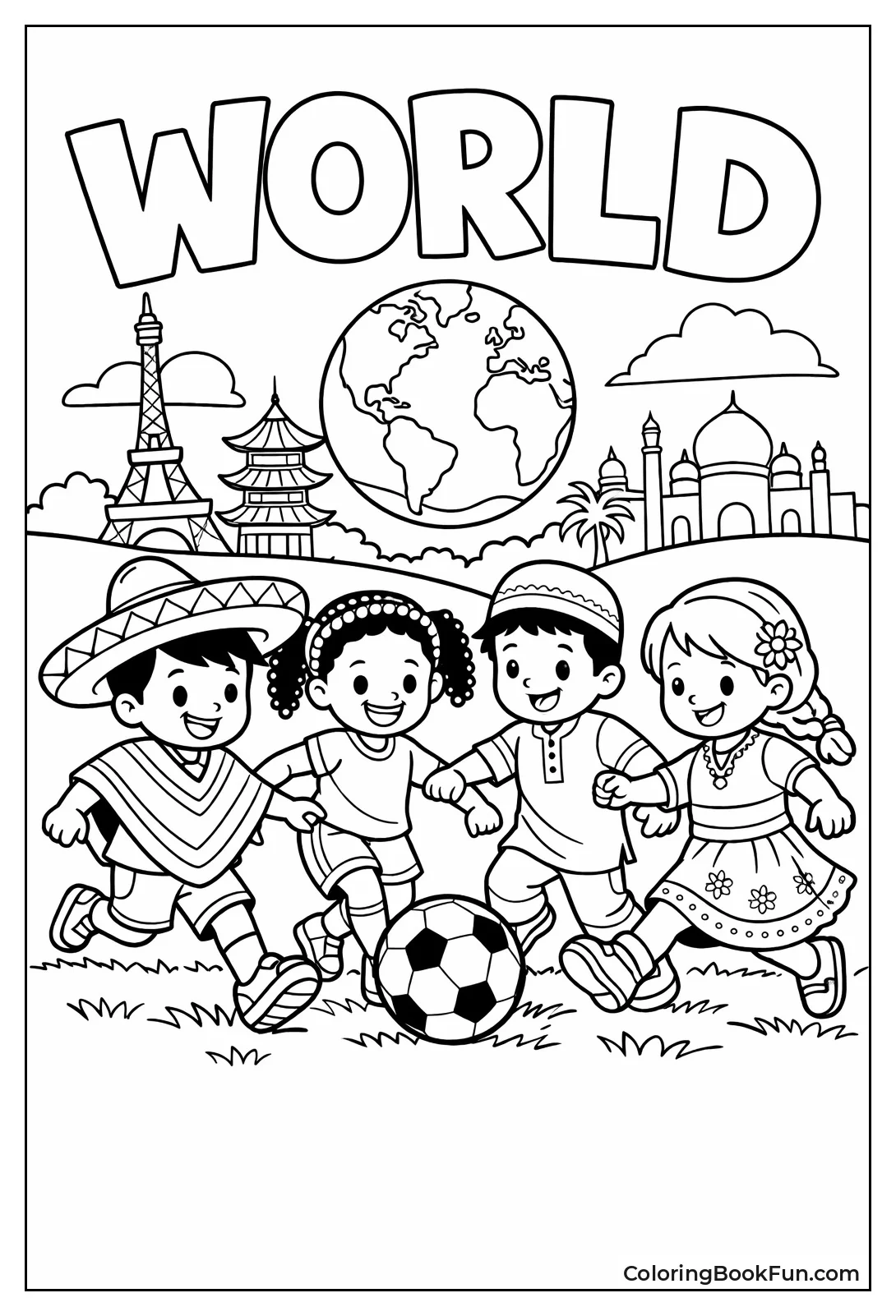 Diverse Soccer Team Plays