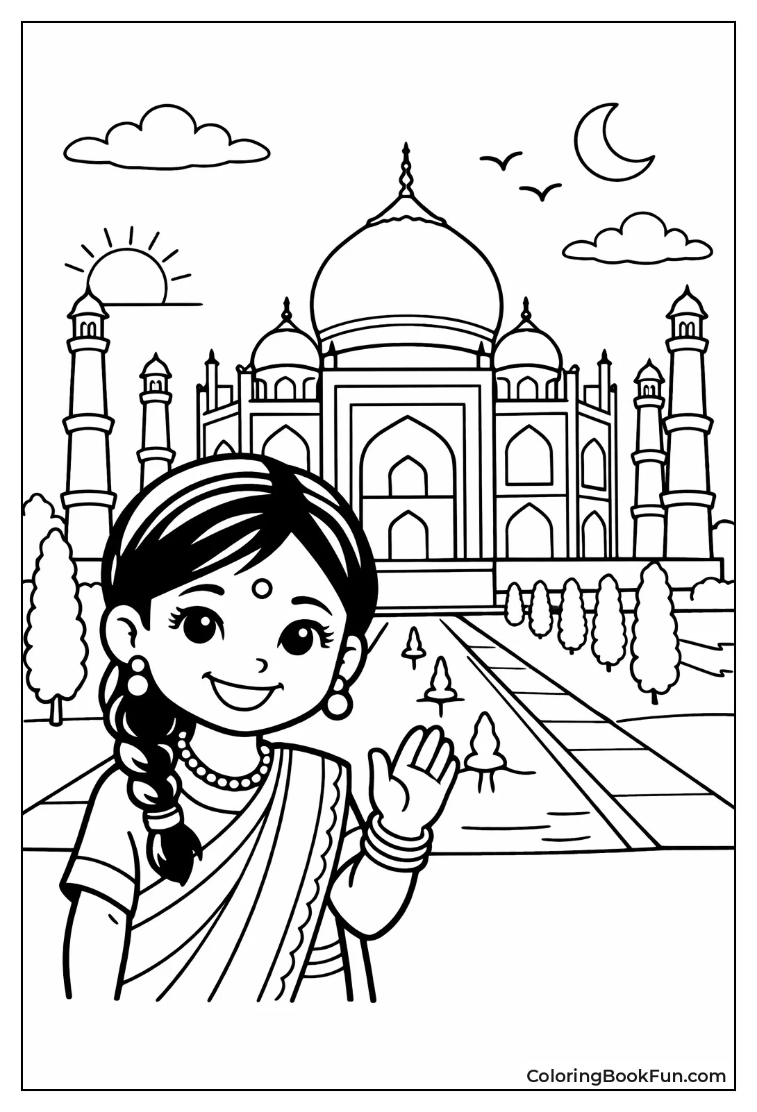 Child Sees Taj Mahal