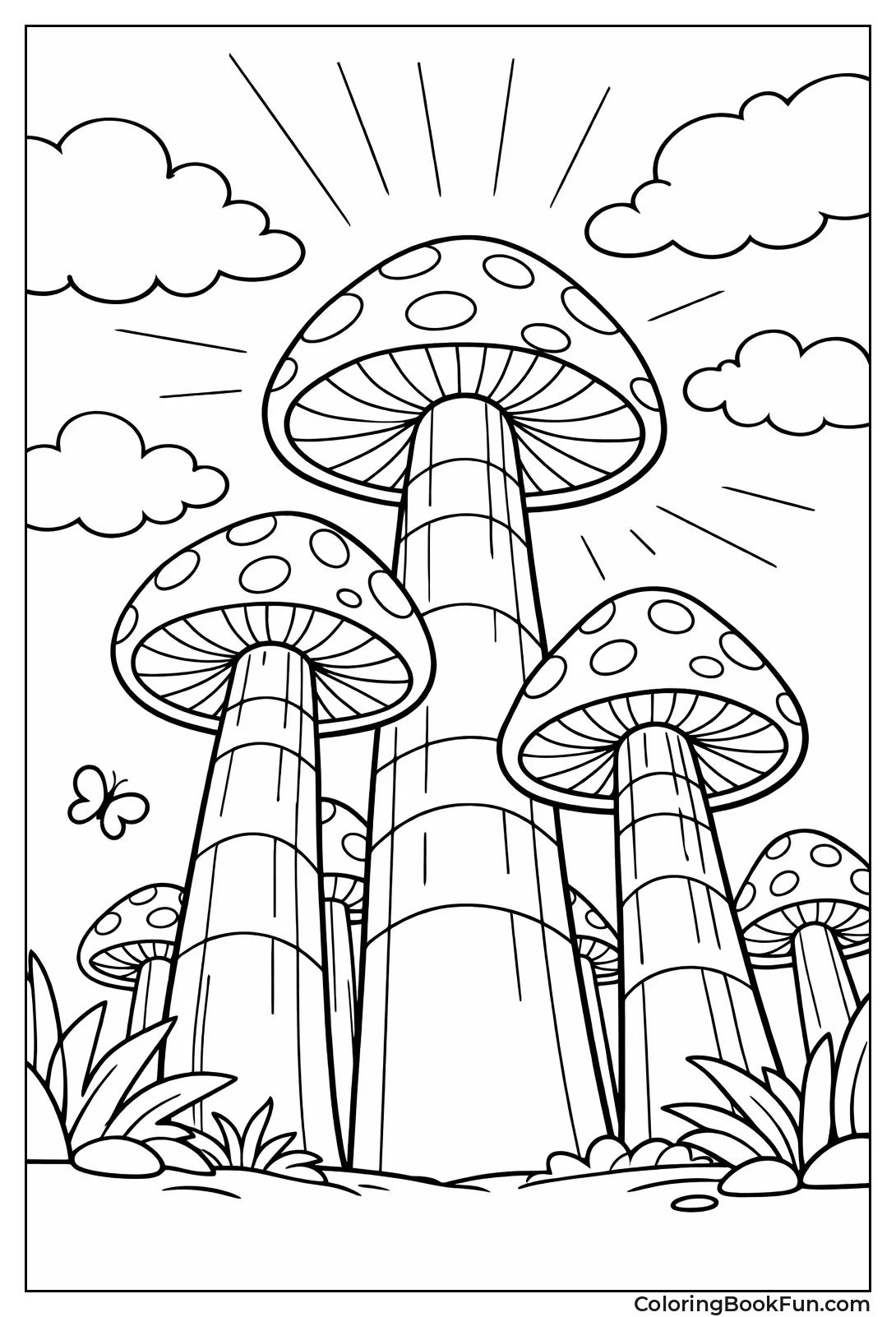Tall Mushrooms from Ground