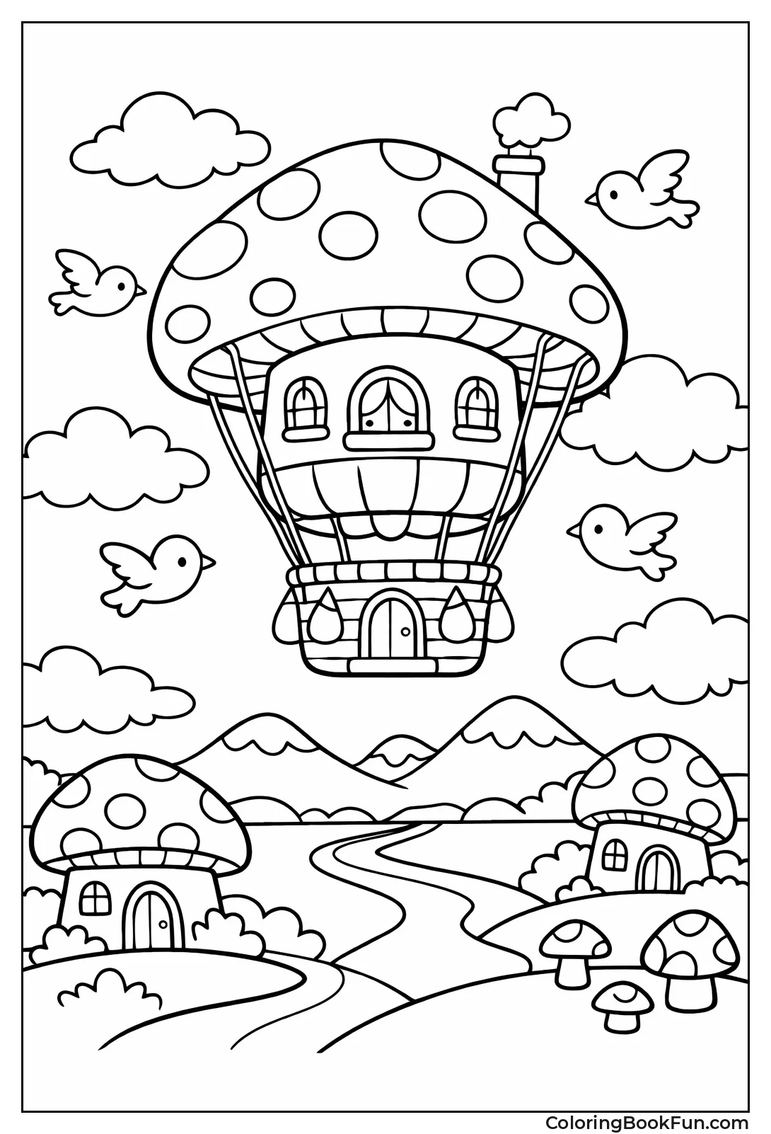 Mushroom Floats as Balloon