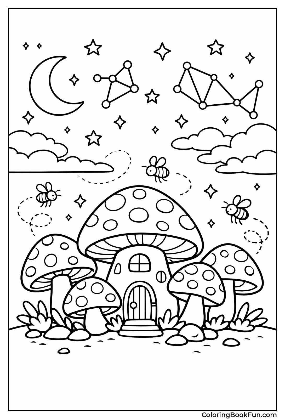 Glowing Grove under Stars